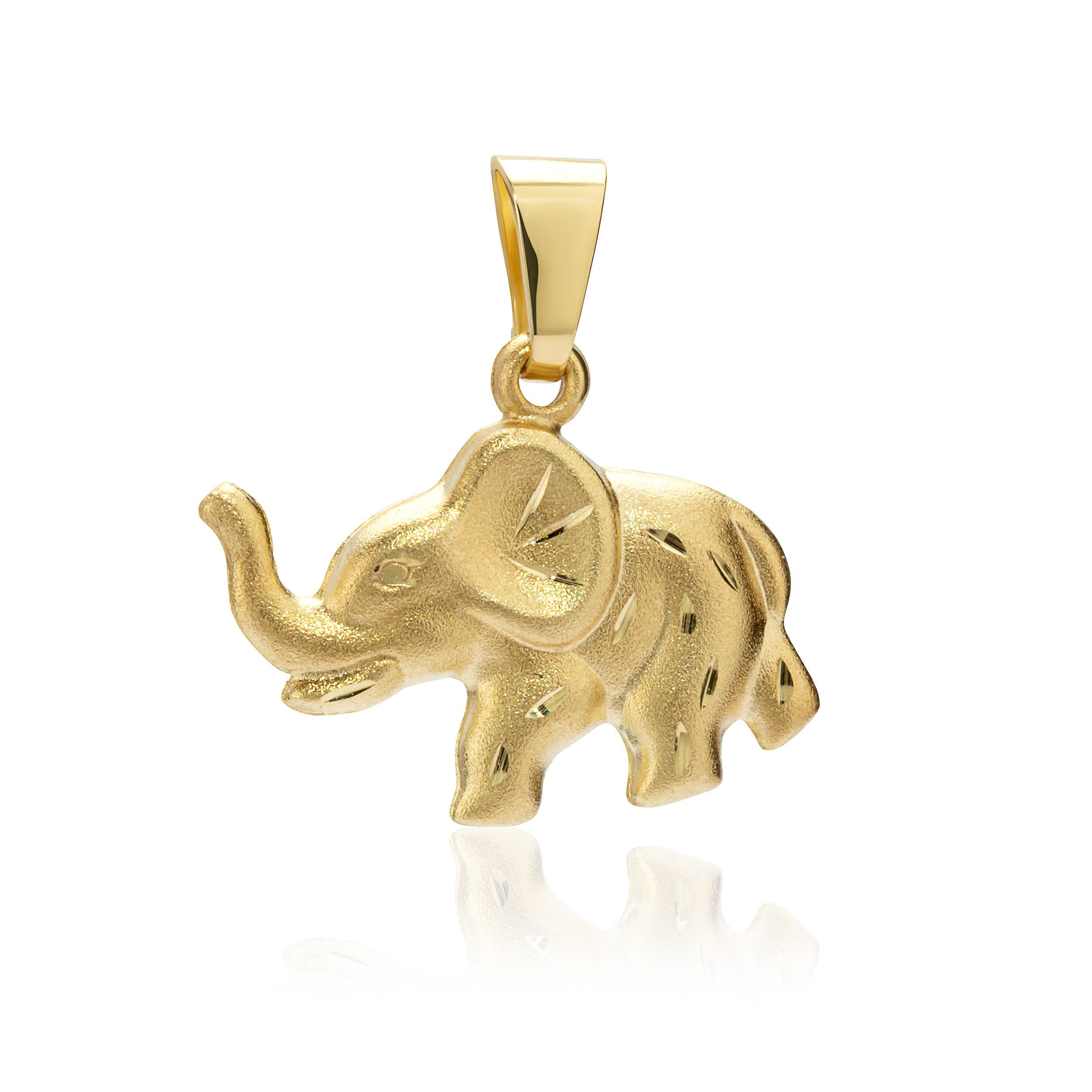 333 klein Gelb Elefant NKlaus Kettenanhänger Kettenanhänger Gold 15,5mm