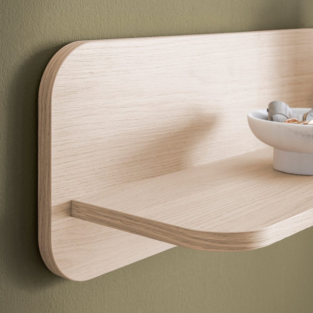 Lomadox Wohnwand TULSA-61, (4-St., Highboard Lowboard Wandregale), minimalistische Möbel in Eiche Dekor, Push-to-Open, Softclose