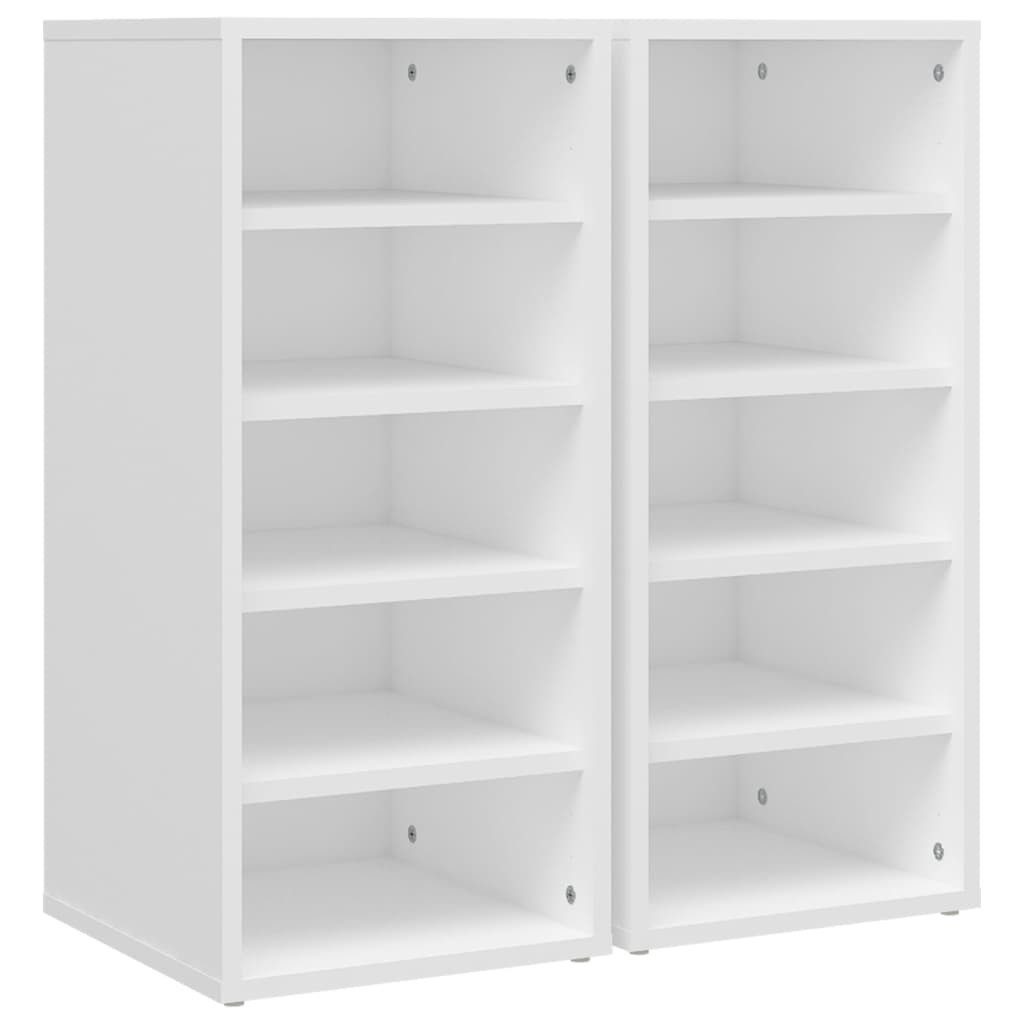 vidaXL Schuhschrank 315 x 35 x 70 cm Schuhschränke 2 Stk Weiß 31,5x35x70 cm Spanplatte