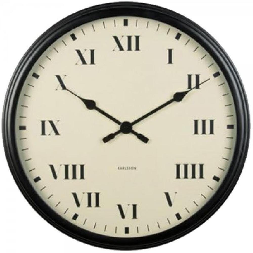 Karlsson Uhr Wanduhr Old Times Black Roman Numbers (56,5cm)