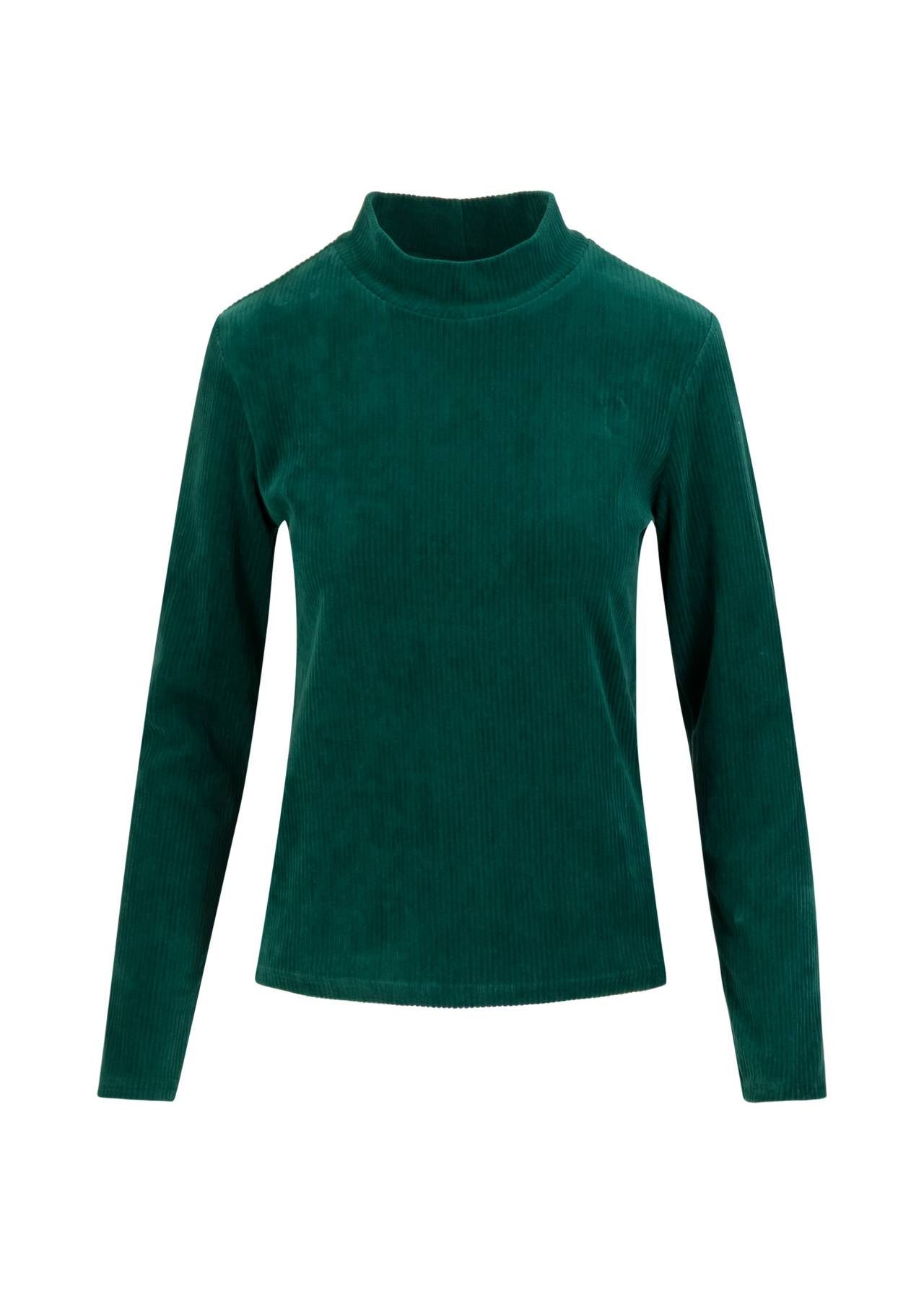Blutsgeschwister Sweatshirt - Weiches Langarmshirt in Feincord-Optik mit Stehkragen für Damen