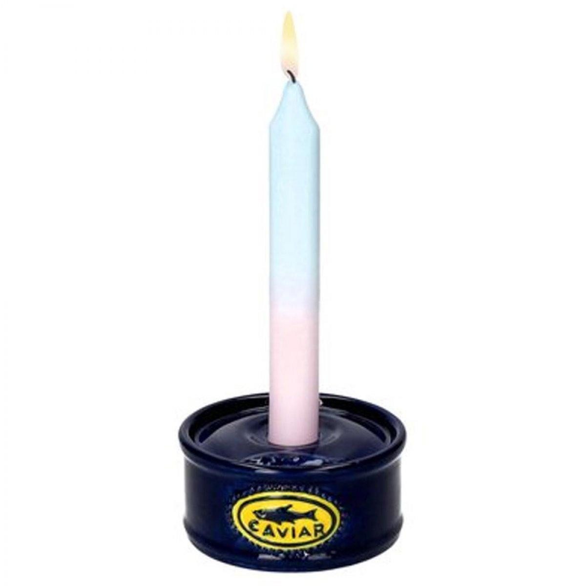 Kerzenhalter Kerzenleuchter Mignon Kaviardose Dunkelblau (10cm)