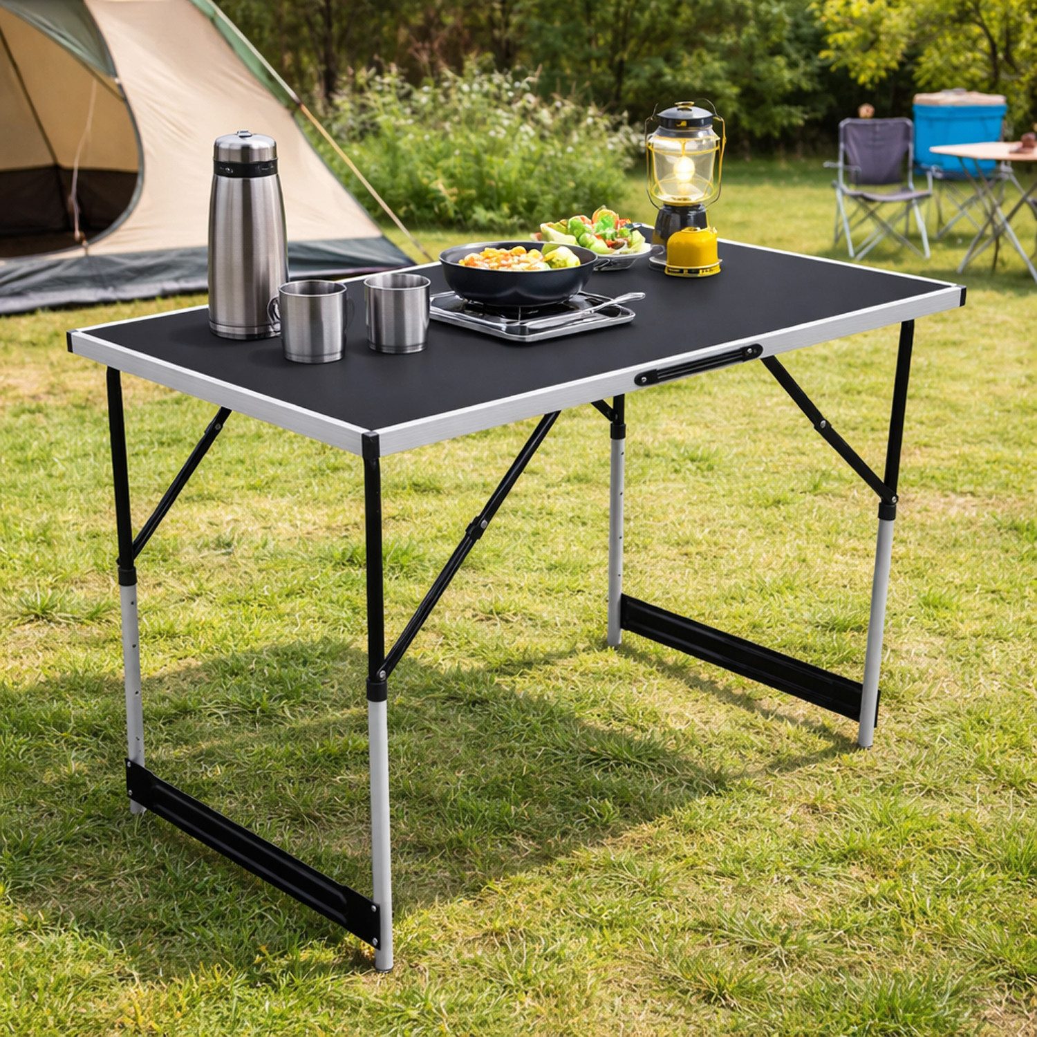 Mojawo Campingtisch XXL Campingtisch Multifunktionstisch klappbar Alu höhenverstellbar
