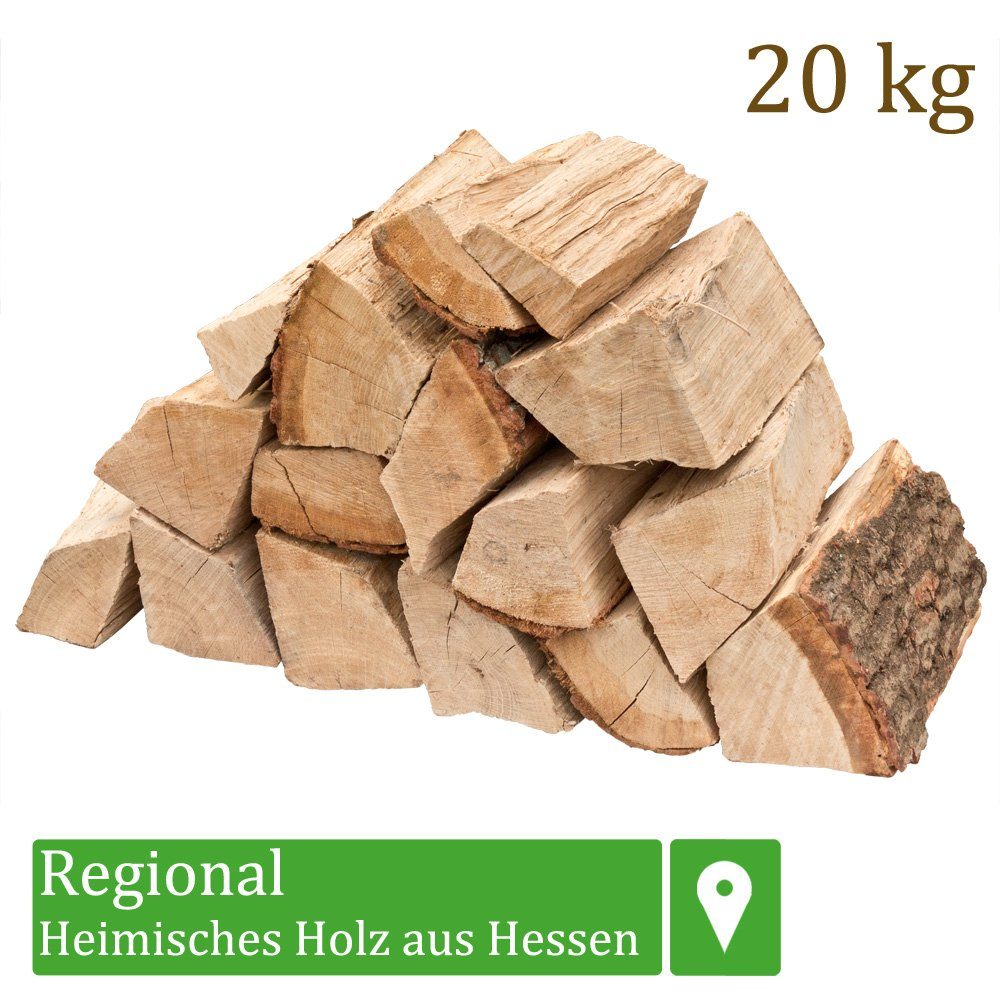 Flameup Kaminholz Brennholz Kaminholz Holz Eiche 5-500kg Ofen Kamin Kaminofen Grill 25cm, 20 kg