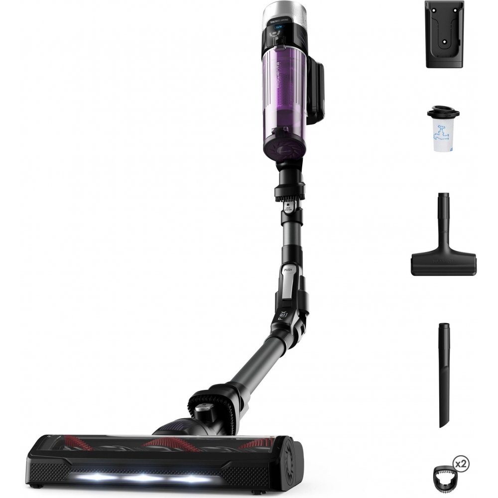 Rowenta Akku-Hand-und Stielstaubsauger RH2038 X-Force Flex 9.60 Всеrgy Akku-Stielsauger schwarz/​violett, beutellos