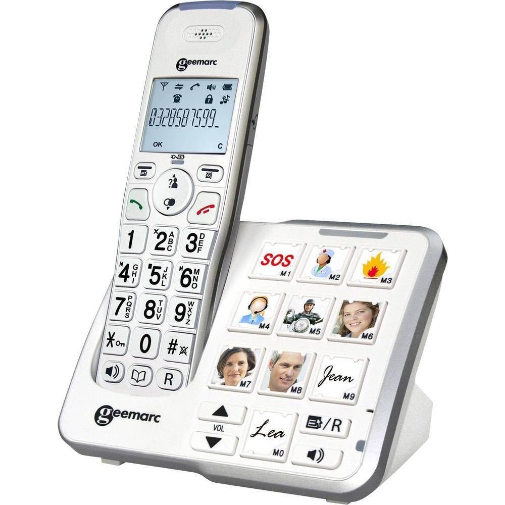 Geemarc schnurloses Seniorentelefon AMPLIDECT 295 PHOTO Seniorentelefon (Anrufbeantworter, Foto-Tasten)