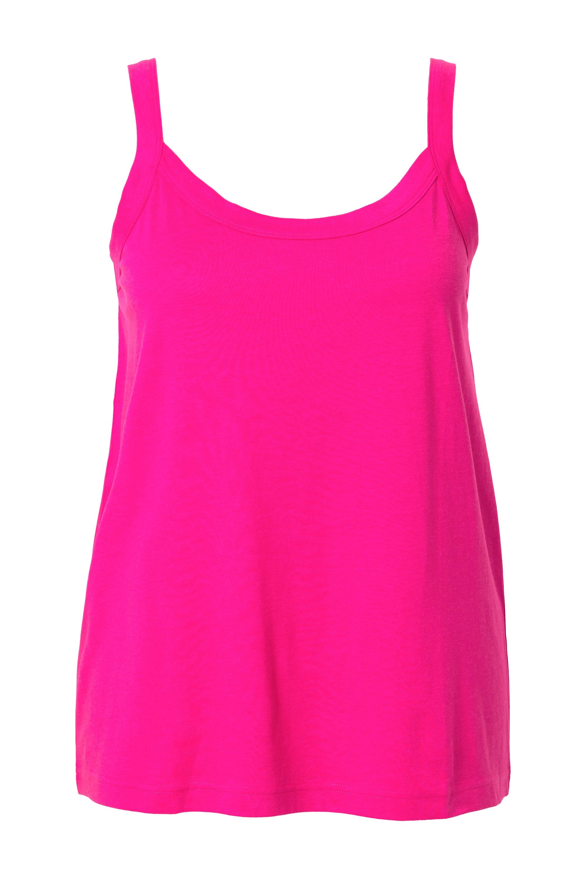 Ulla Popken Longtop Spaghettitop Rundhals Modalmix ärmellos günstig online kaufen