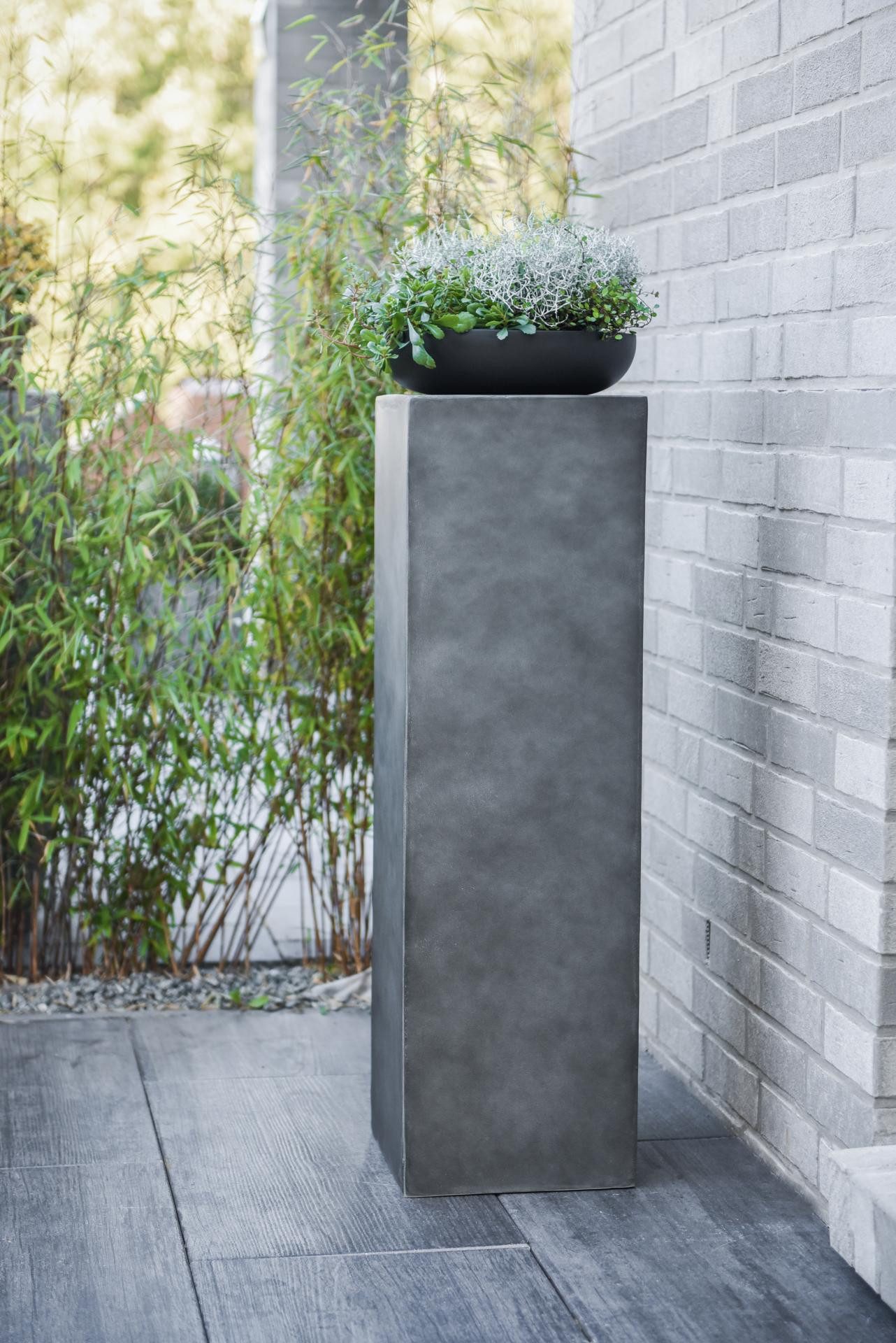 VIVANNO Blumenständer Fiberglas PODEST Säule - Anthrazit Beton-Design (1 St günstig online kaufen