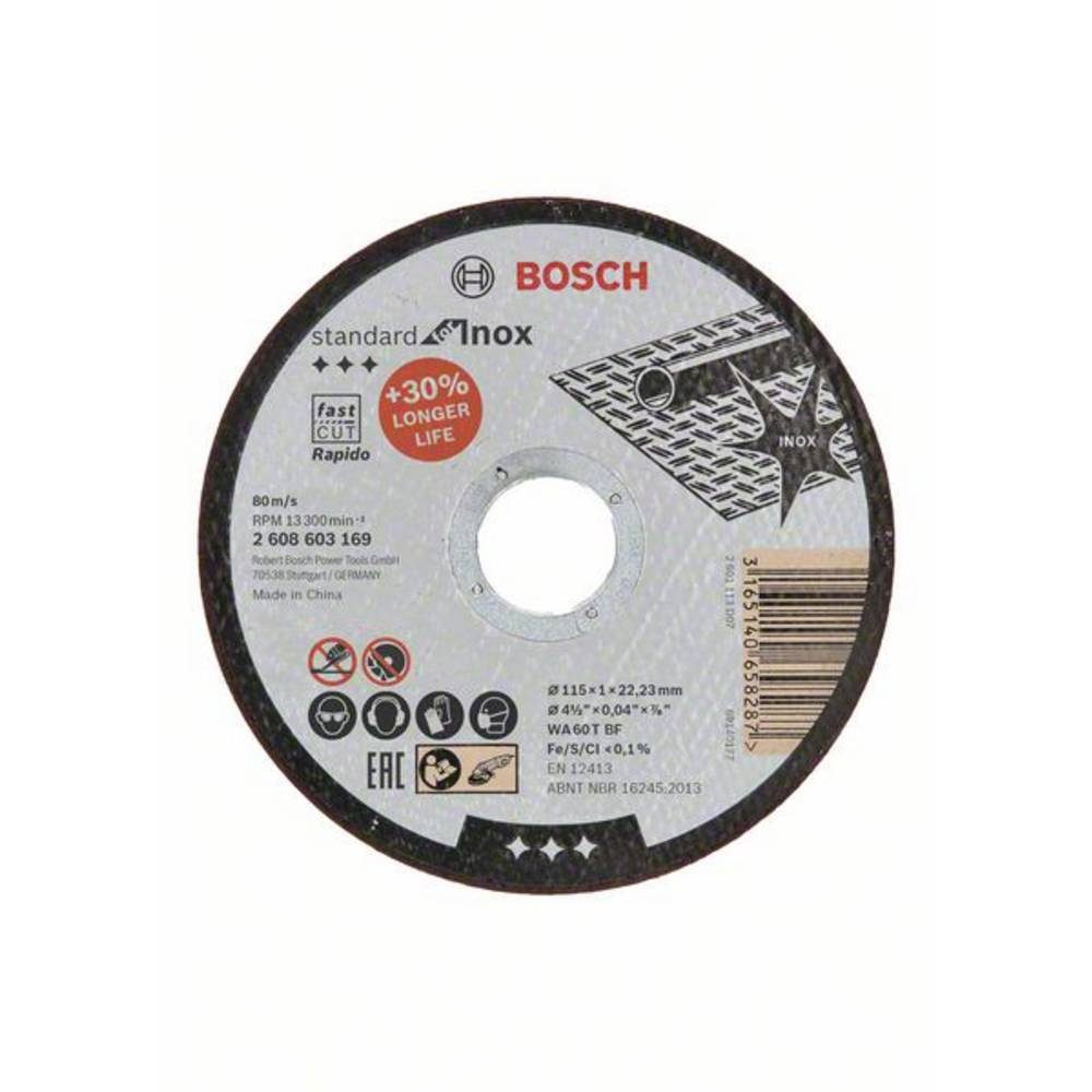 Standard BOSCH - gerade Rapido115 Trennscheibe Inox Trennscheibe for
