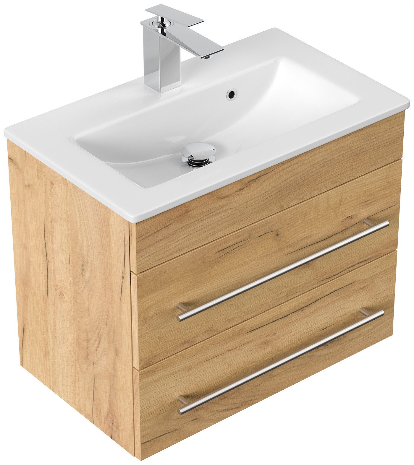 Magnolia Home Waschtisch Badmöbel Mars 600 SlimLine SoftClose eiche gold günstig online kaufen