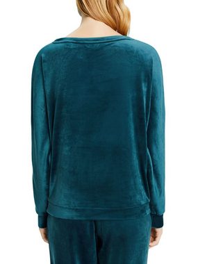 Esprit Pyjamaoberteil Loungewear-Sweatshirt aus Samt