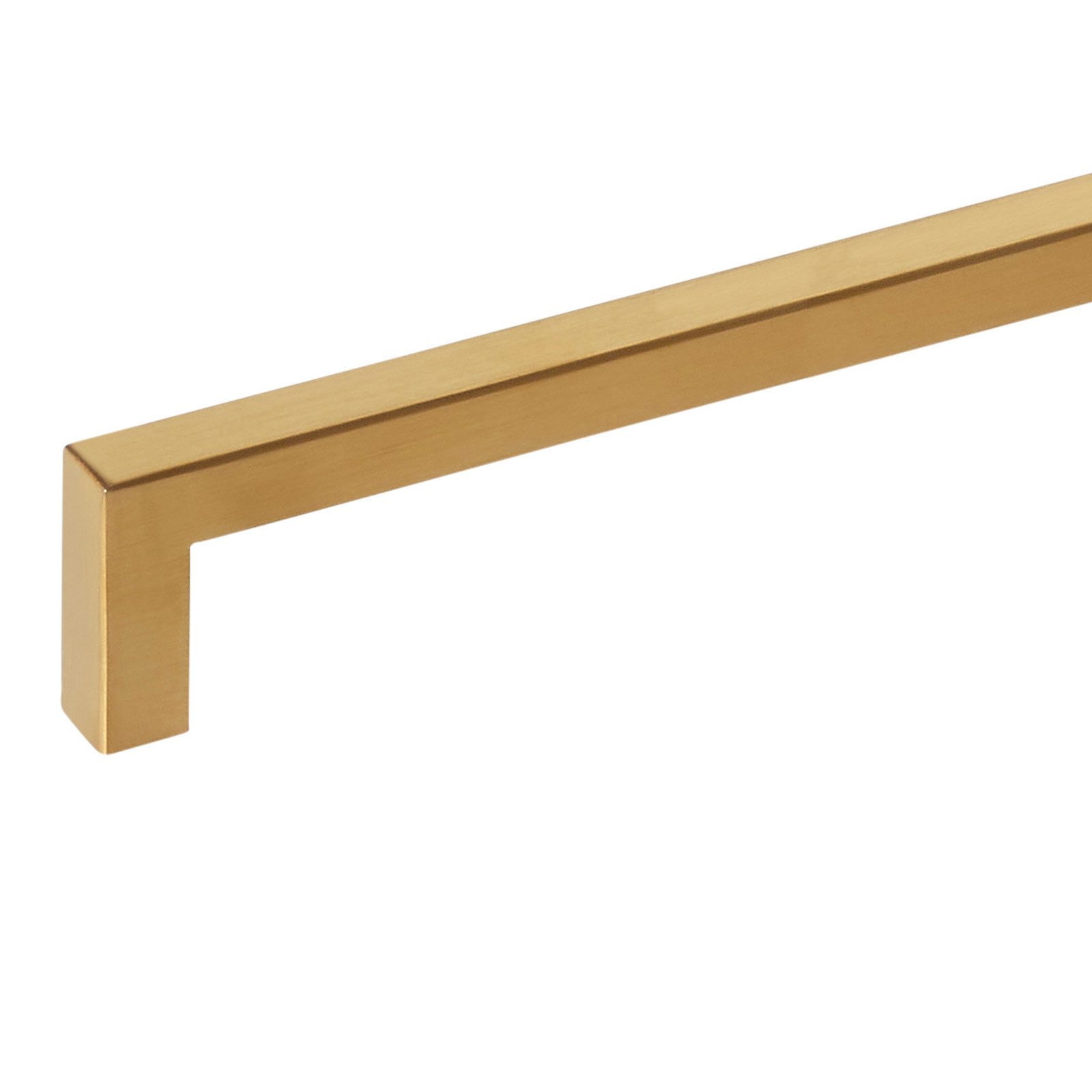 SO-TECH® Möbelgriff Stangengriff E8, aus echt Edelstahl, Profil eckig 10x10 mm (1-St), goldfarbig, Bohrlochabstand 736 mm, mit Schrauben