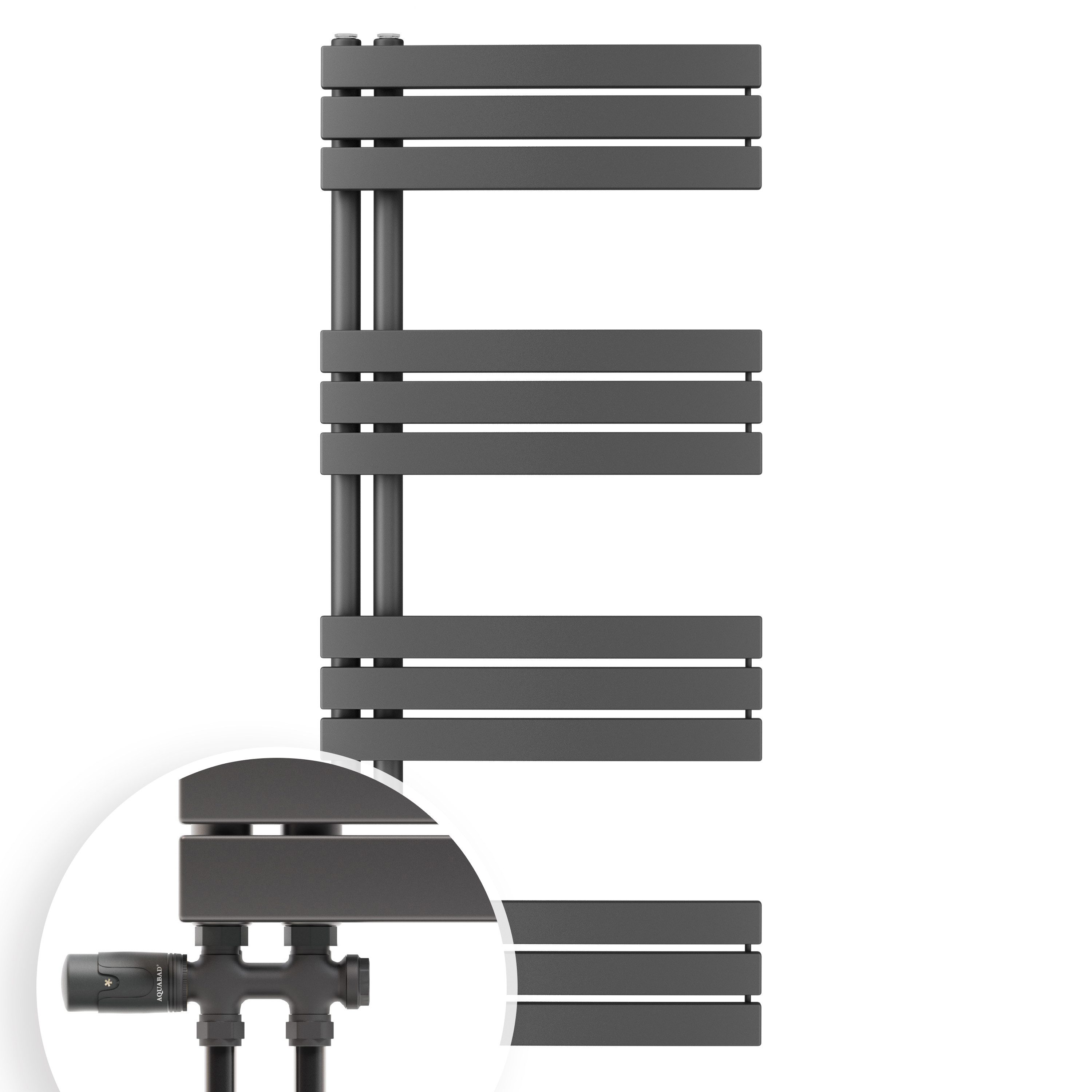 Aquabad® Badheizkörper FORNAX Handtuch Heizkörper Mittelanschluss günstig online kaufen