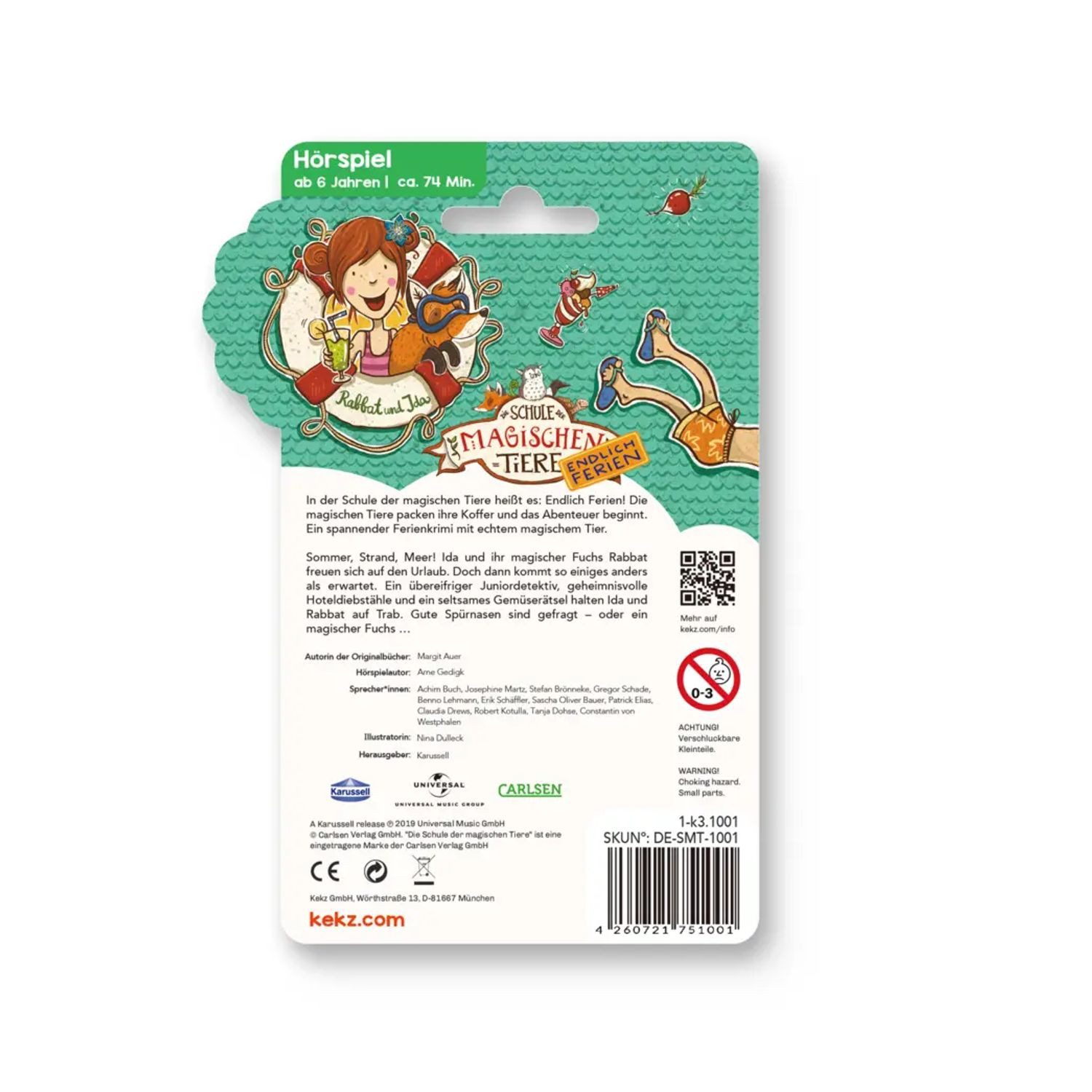 Kekz Hörspiel Die Schule der magischen Tiere - Endlich Ferien: Rabbat und Ida,1...