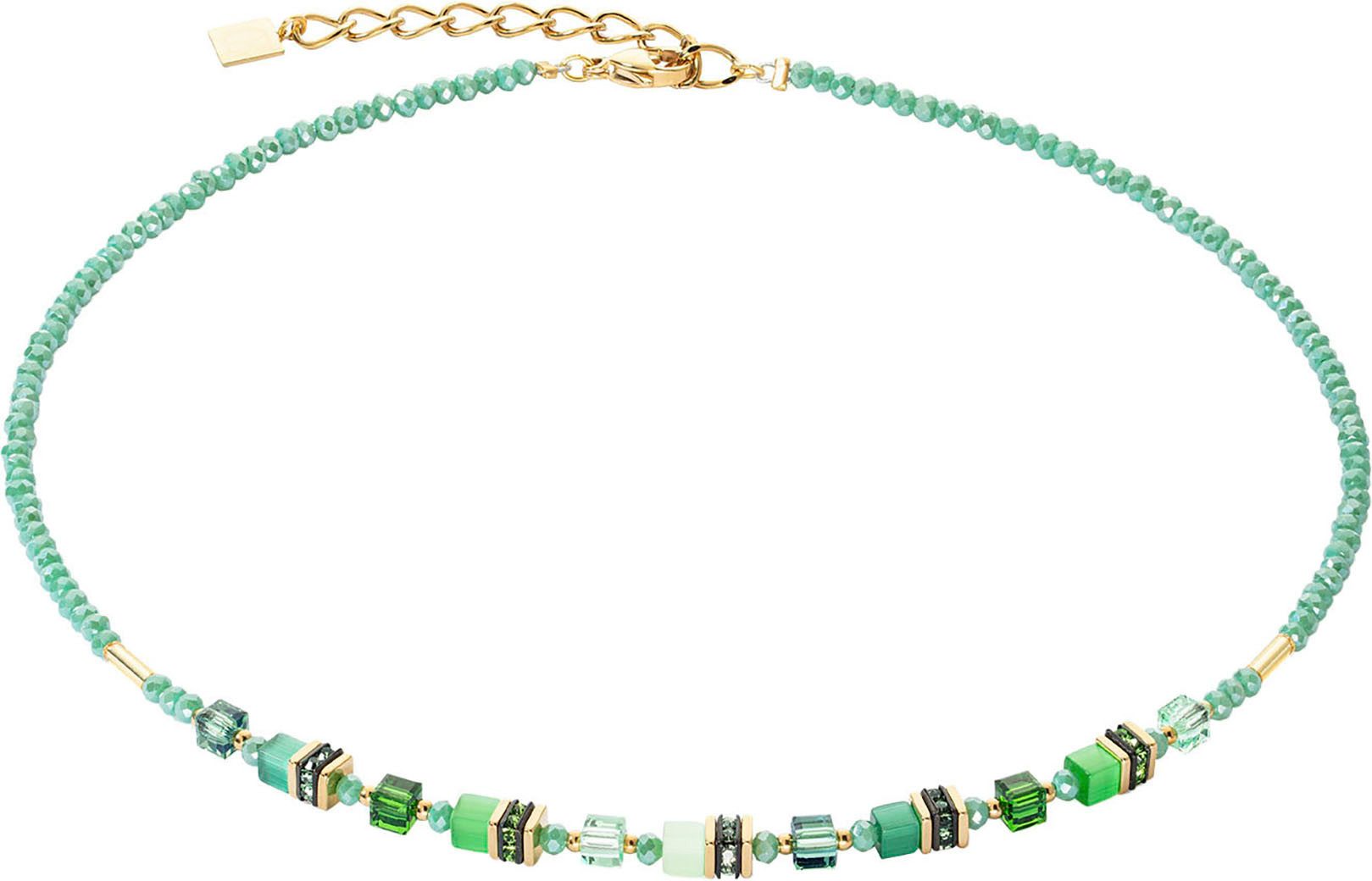 COEUR DE LION Collier Schmuck Geschenk Edelstahl Mini Cubes Würfelkette, 4565/10-0500, -1416, Made in Germany - mit Swarovski® Kristall, Strassstein, Schmuckstein