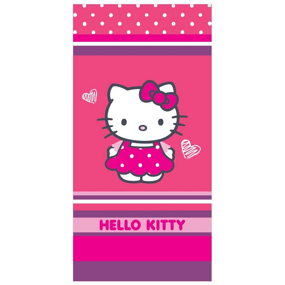 CTI Handtücher Hello Kitty Duschtuch Badetuch Strandtuch 75 x 150cm
