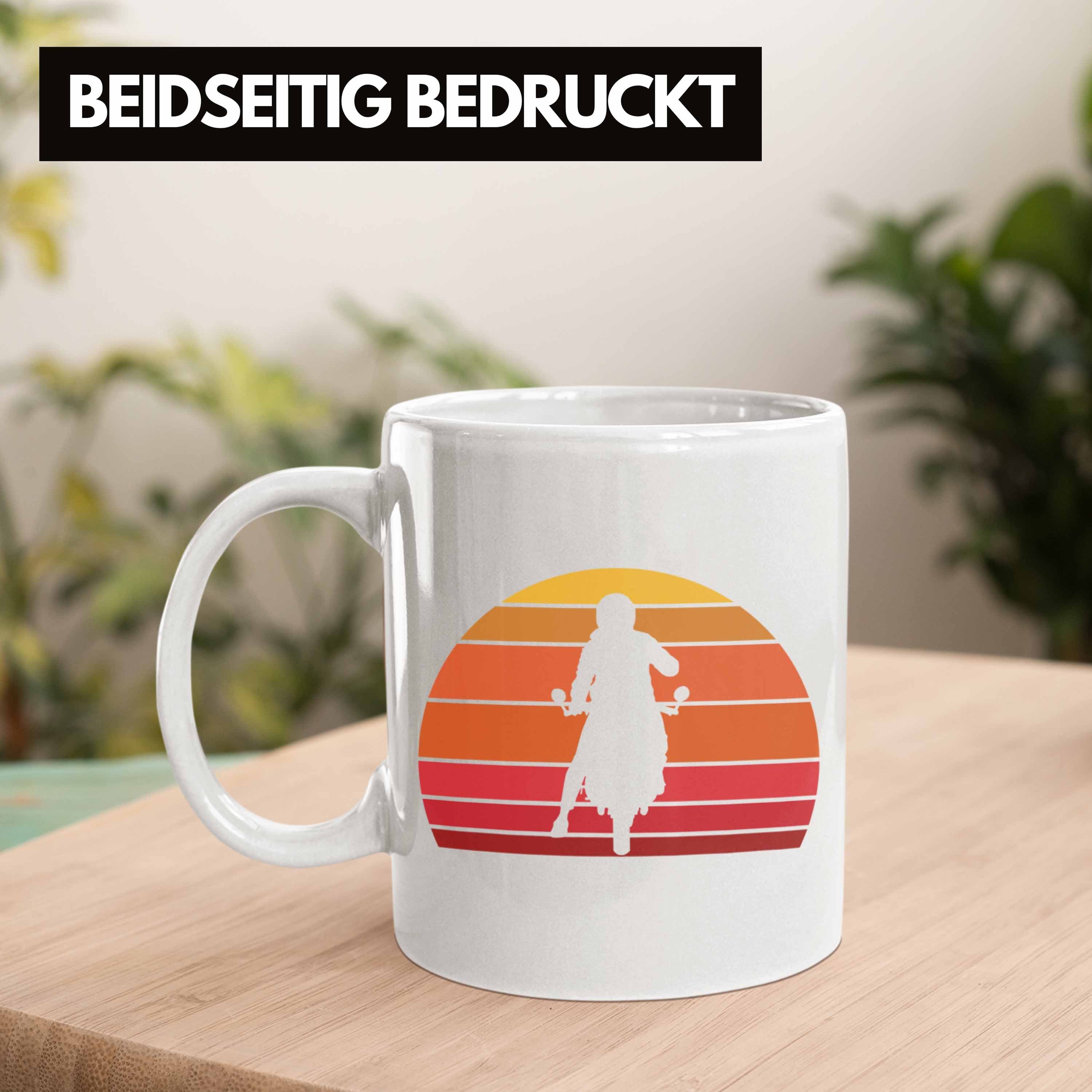 Trendation Bestanden Geschenk Tasse Geschenkidee Rollerfahrer Weiss Fahrer Führerschein Roller - Tasse Trendation