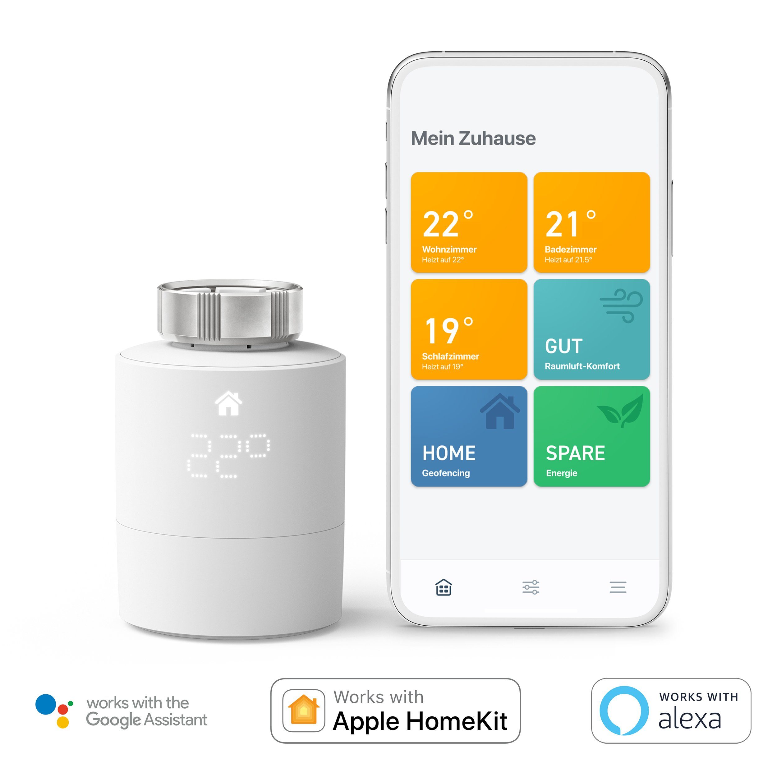 (1 Tado Kit Heizkörper-Thermostat Starter - V3+, Smartes St) Heizkörperthermostat