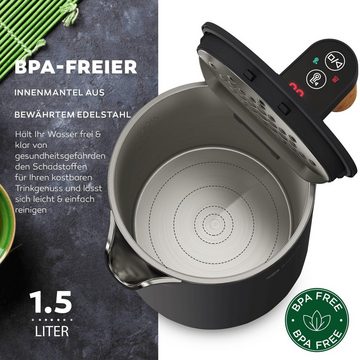 Balter Wasserkocher WK-08, mit Temperatureinstellung, 45°C-100°C, Doppelwand, Edelstahl, BPA frei