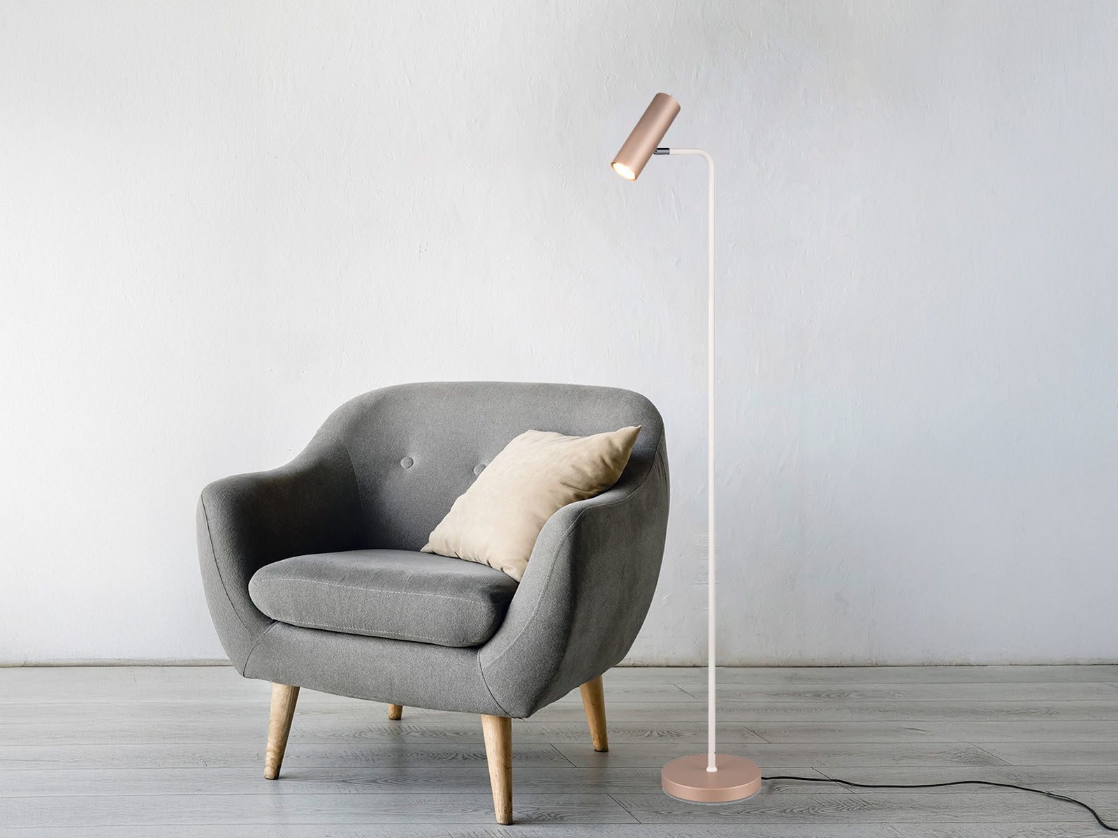 TRIO Leuchten LED Stehlampe, Dimmfunktion, LED wechselbar, Warmweiß, schmal günstig online kaufen