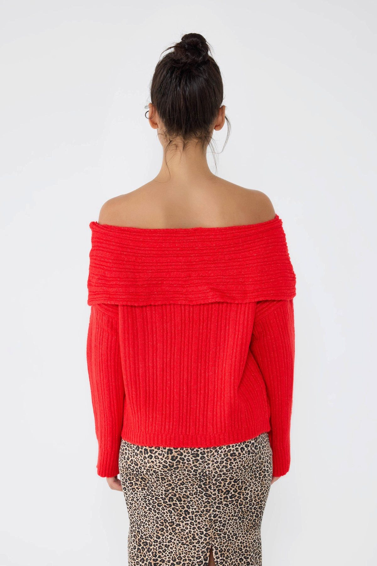 No Matter What Longpullunder Strickpullover mit U-Boot-Ausschnitt