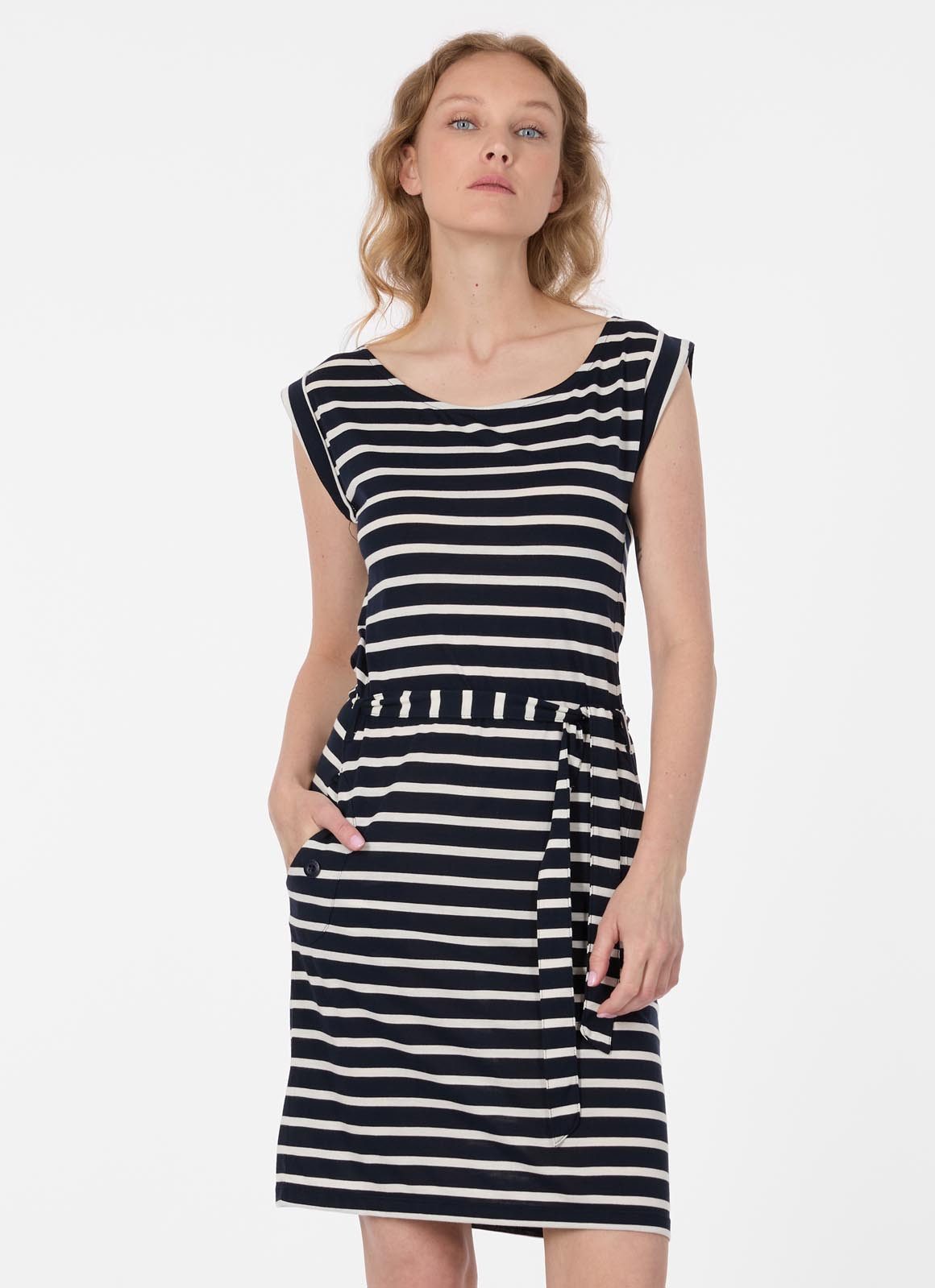 Ragwear Minikleid TAGG STRIPES (2-tlg) Fließende Viskosemischung mit Streifen und Bindeband