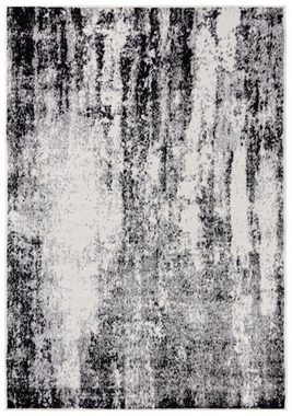 Designteppich Modern Teppich Abstrakt Creme Grau - Weich, Pflegeleich, Mazovia, 80 x 150 cm, Geeignet für Fußbodenheizung, Höhe 7 mm, Kurzflor