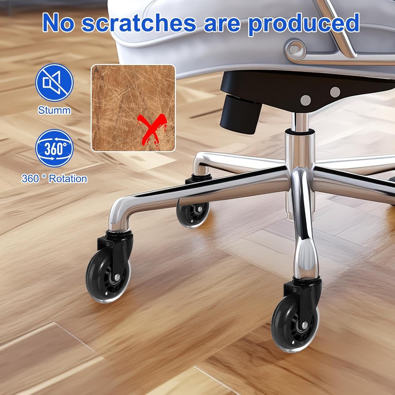 BlingBin Stuhlrolle 5pcs Bürostuhlrollen Hartbodenrollen Rollen günstig online kaufen