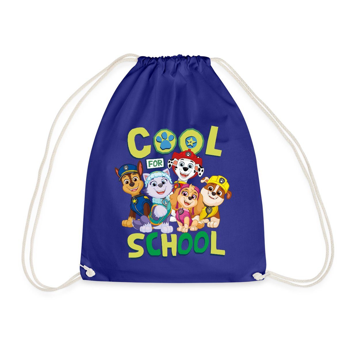 Spreadshirt Turnbeutel Paw Patrol Hauptcharaktere Cool For School Turnbeutel (1-tlg)