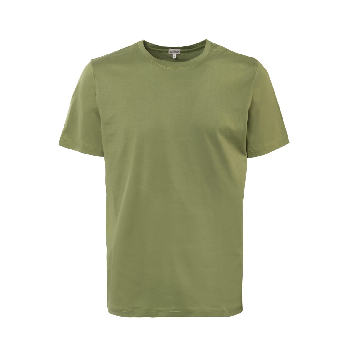 aus natürlicher Garn T-Shirt Olive CRAFTS verzwirntes Hochwertiges Bio-Baumwolle NORMAN LIVING