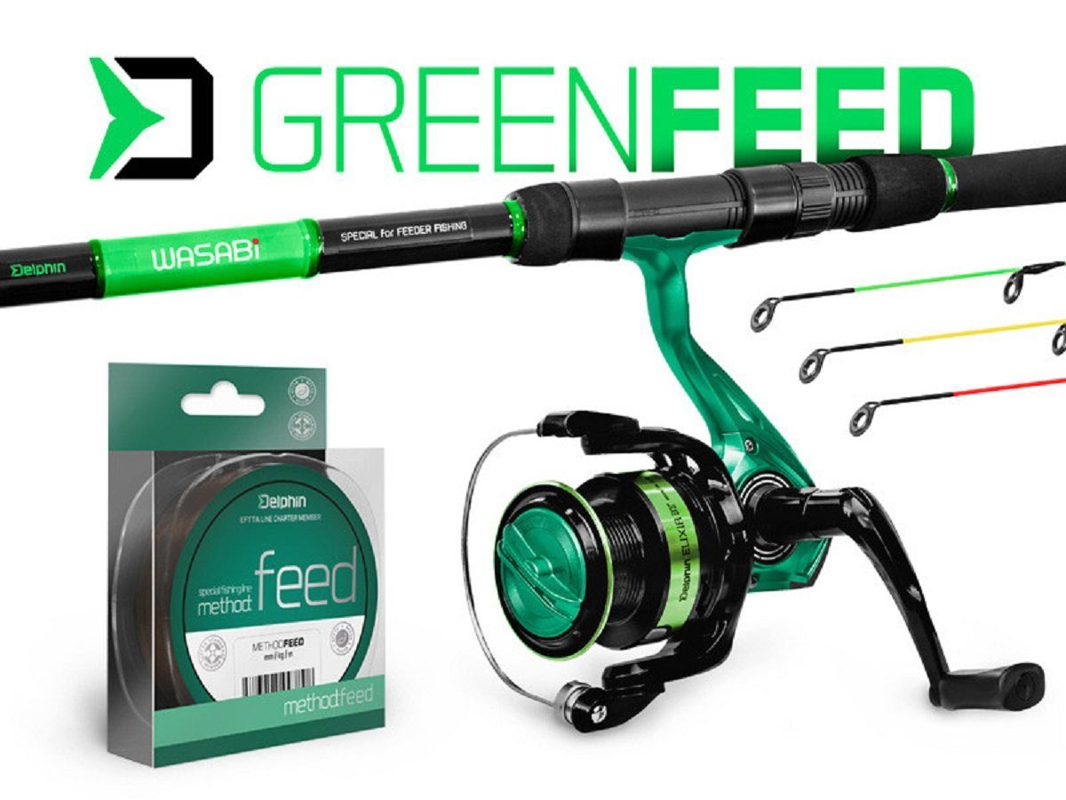 Delphin.sk Feederrute GreenFEED Feeder Sets 330cm 360cm 100g Feederrute ...