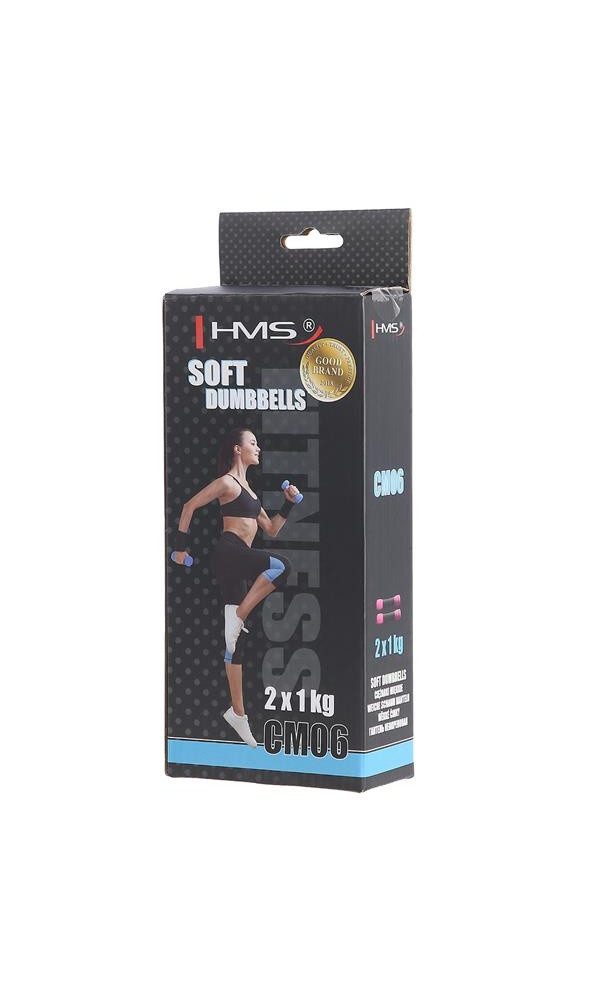 HMS Kurzhantel Fitness CM06 weiche (2x1kg) schwarz/pink