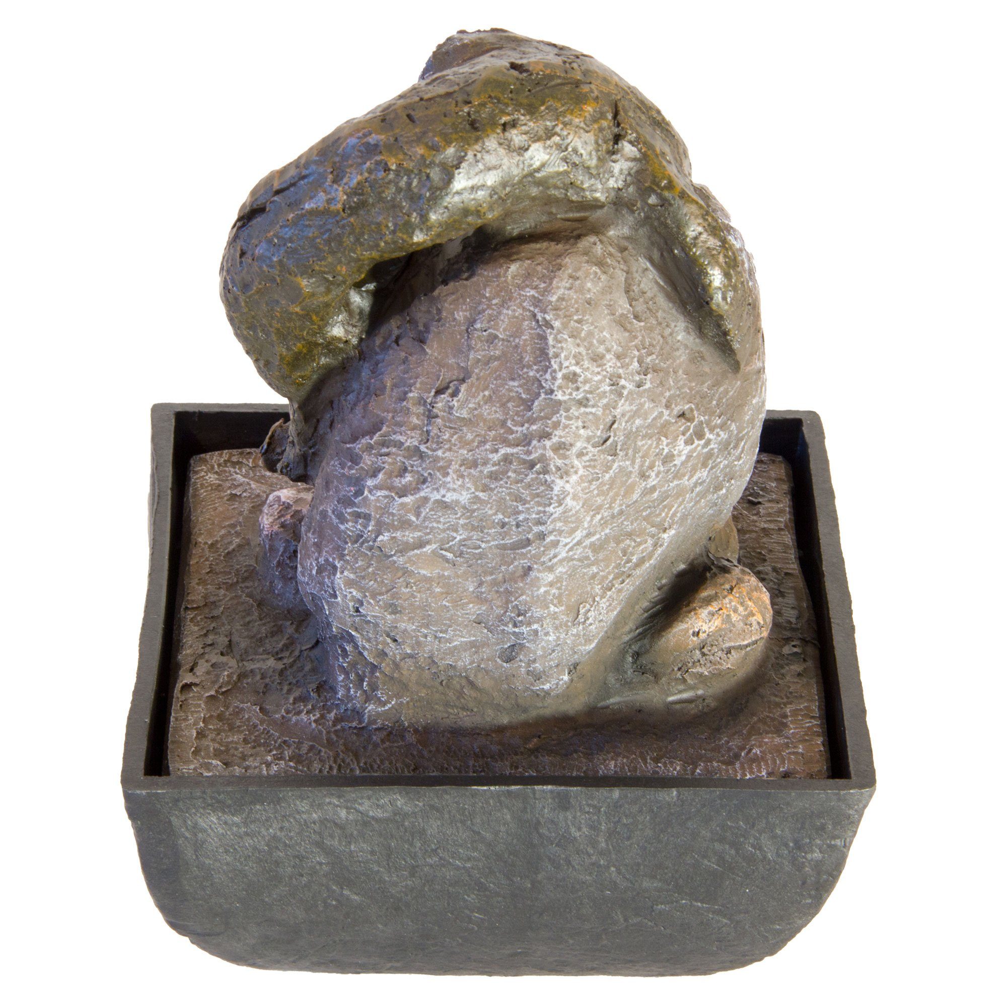 NATIV Haushalt Zimmerbrunnen Zimmerbrunnen Blätter, Wasserspiel mit Beleuchtung und Pumpe, 13,30 cm Breite, (inkl. Pumpe), Komplettset mit Pumpe – Bild 4 von 5