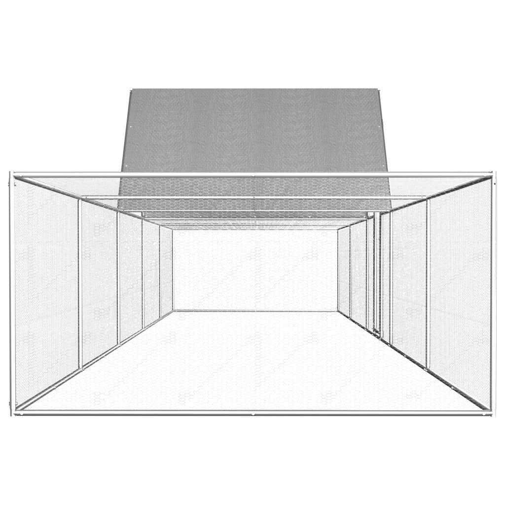 vidaXL Hühnerstall, Hühnerkäfig 10x2x2 m Verzinkter Stahl