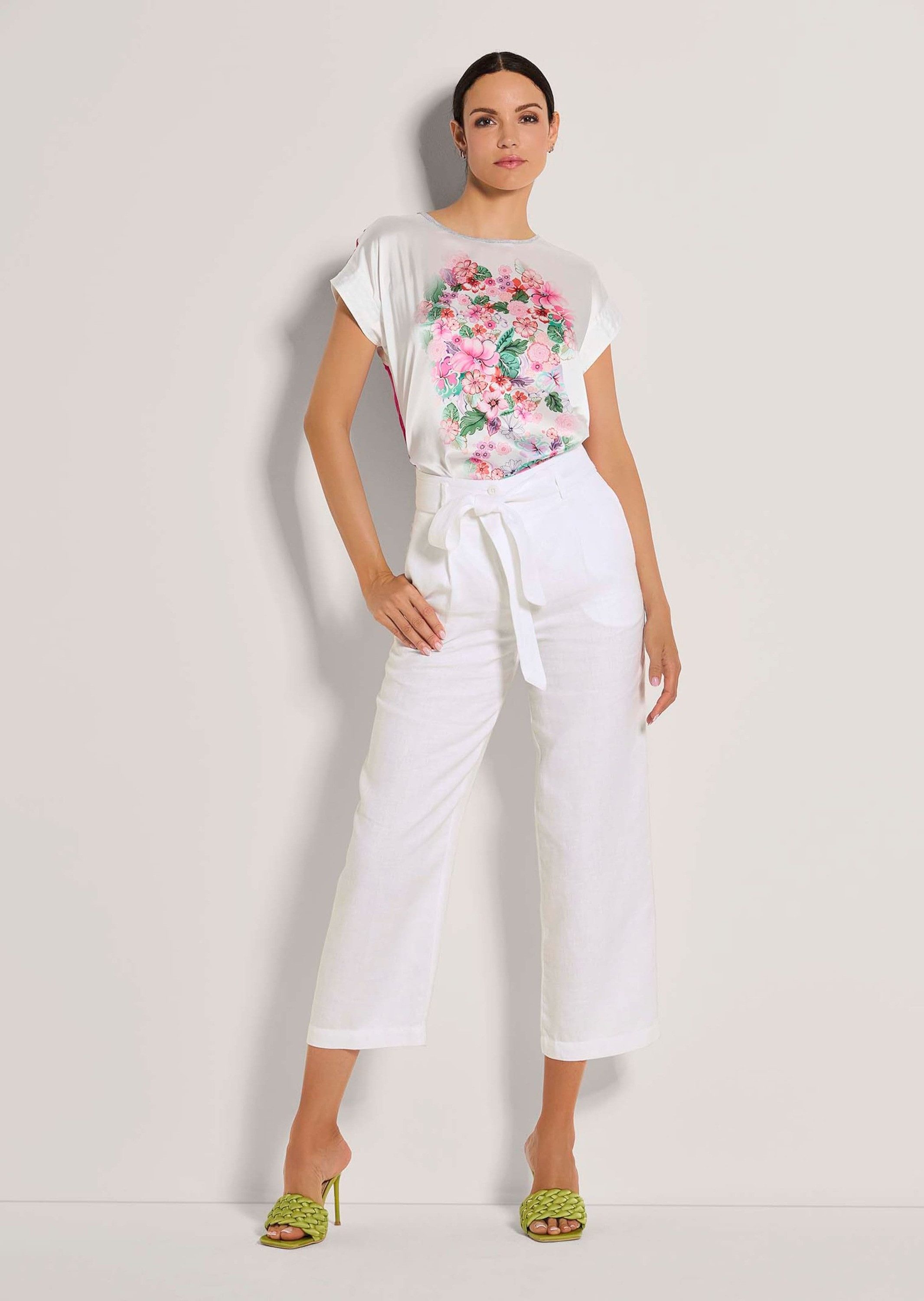 MADELEINE Bügelfaltenhose Kurzgröße: Leinenhose mit Bund- und Bügelfalten