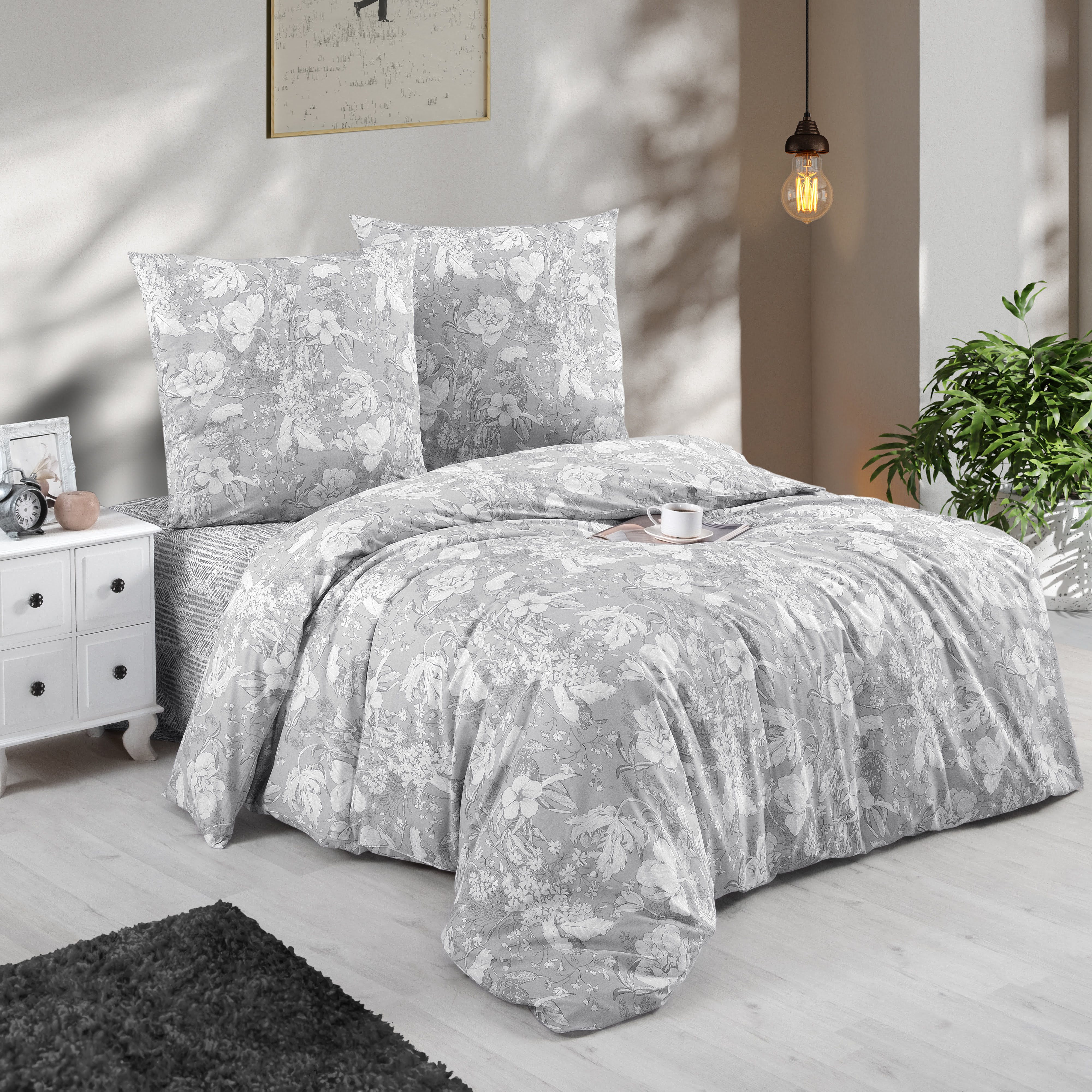 yadetextil Bettwäsche Bettwäsche-Set Destin 200x220 cm, Renforce, 3 teilig, Bettwäsche-Set, 200x220 cm, Destin