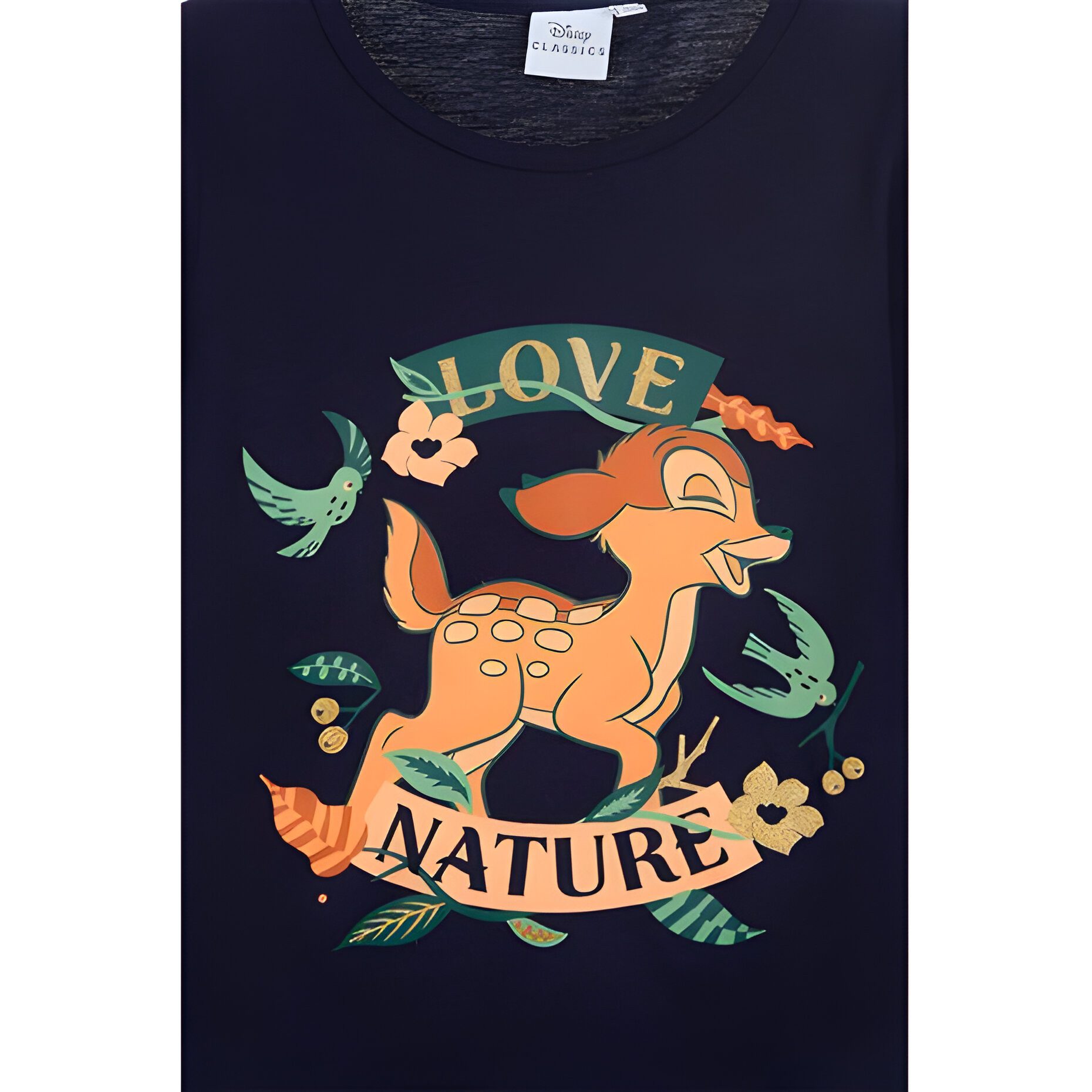 Disney Print-Shirt Disney Bambi Kinder Mädchen langarm T-Shirt 100% Baumwolle, Gr. 98 bis 116