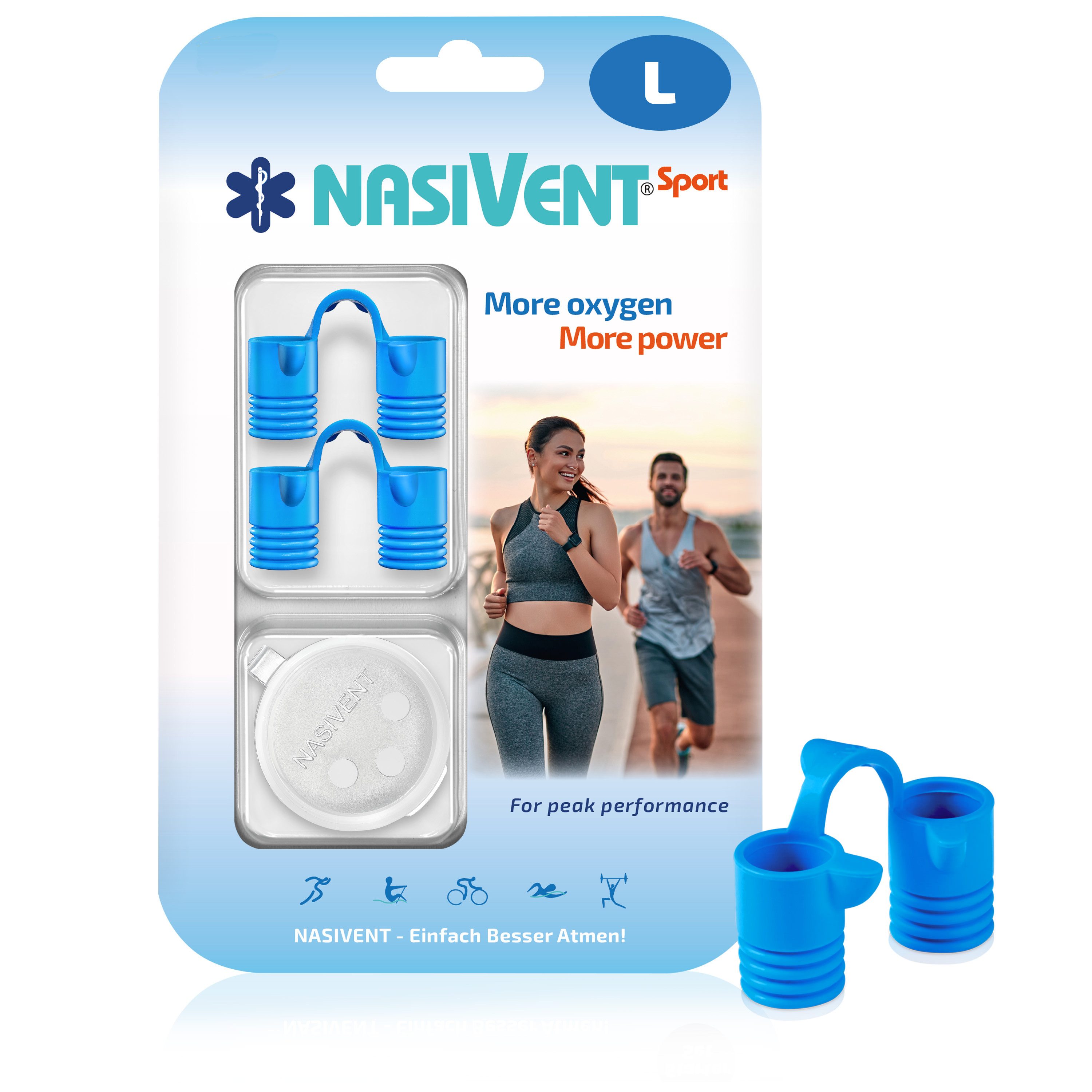 Nasivent Nasenspreizer Nasivent Sport Nasendilatator für Fitness Training, Ausdauer Sport, Schnarchen, Atmung