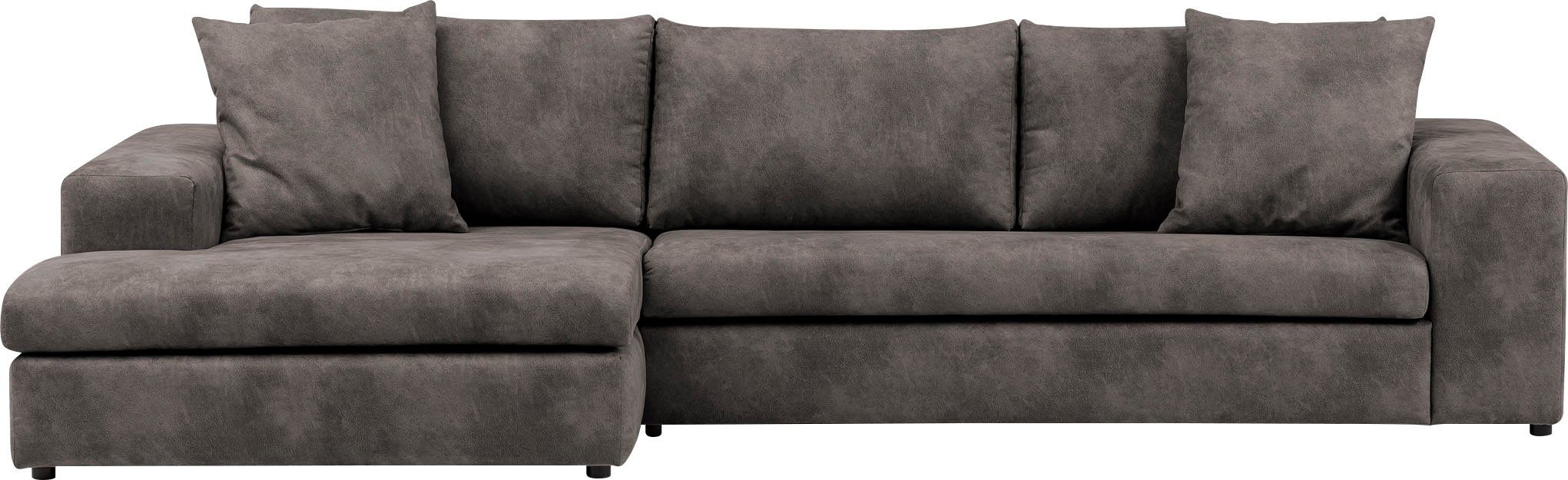 andas Ecksofa "SLEETLAND XXL in Samtvelours oder Vintage-Leder-Optik, L-For günstig online kaufen