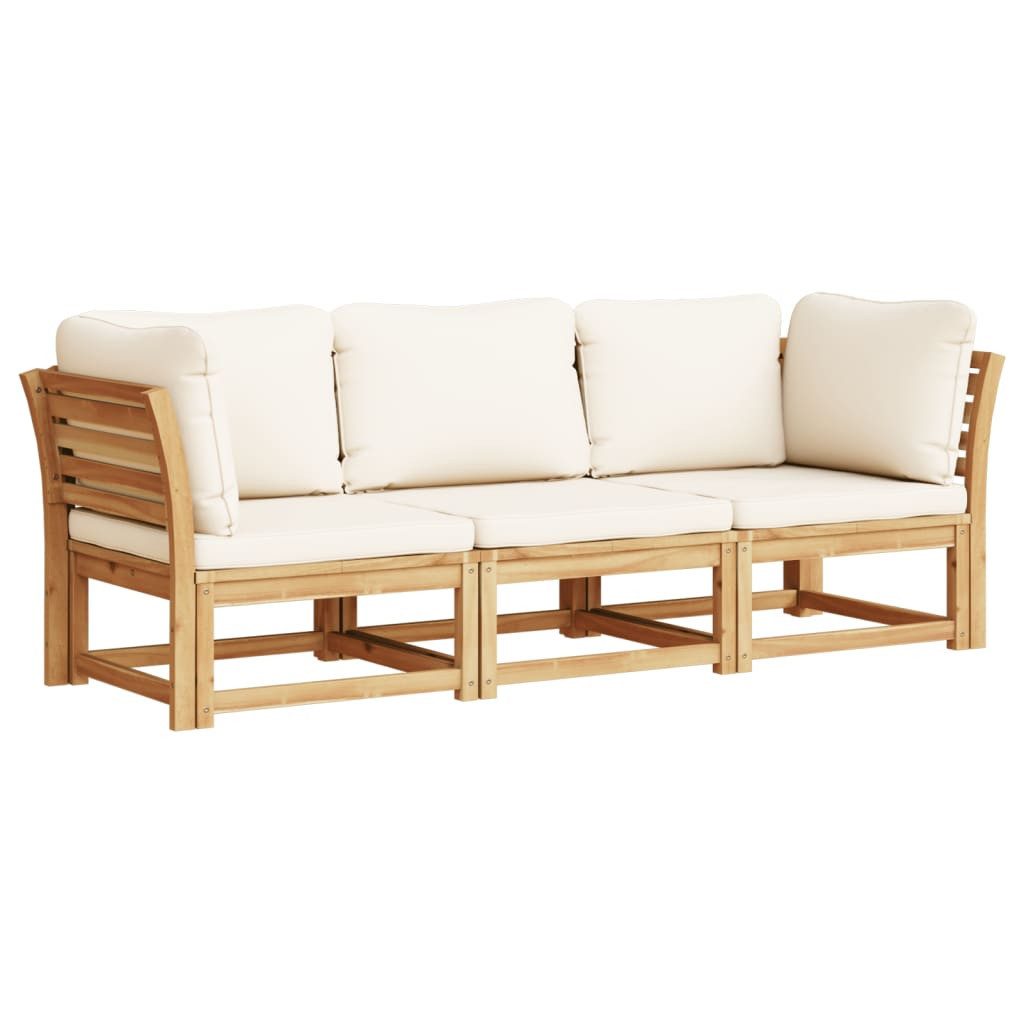vidaXL Sofaelement 3-tlg. Garten-Lounge-Set mit Kissen günstig online kaufen