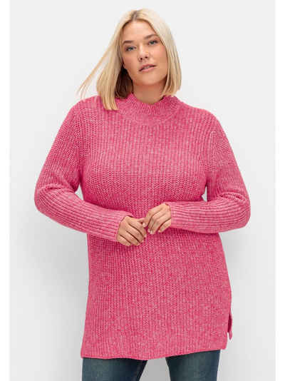 Sheego Strickpullover Große Größen mit Stehkragen, im Patentstrick