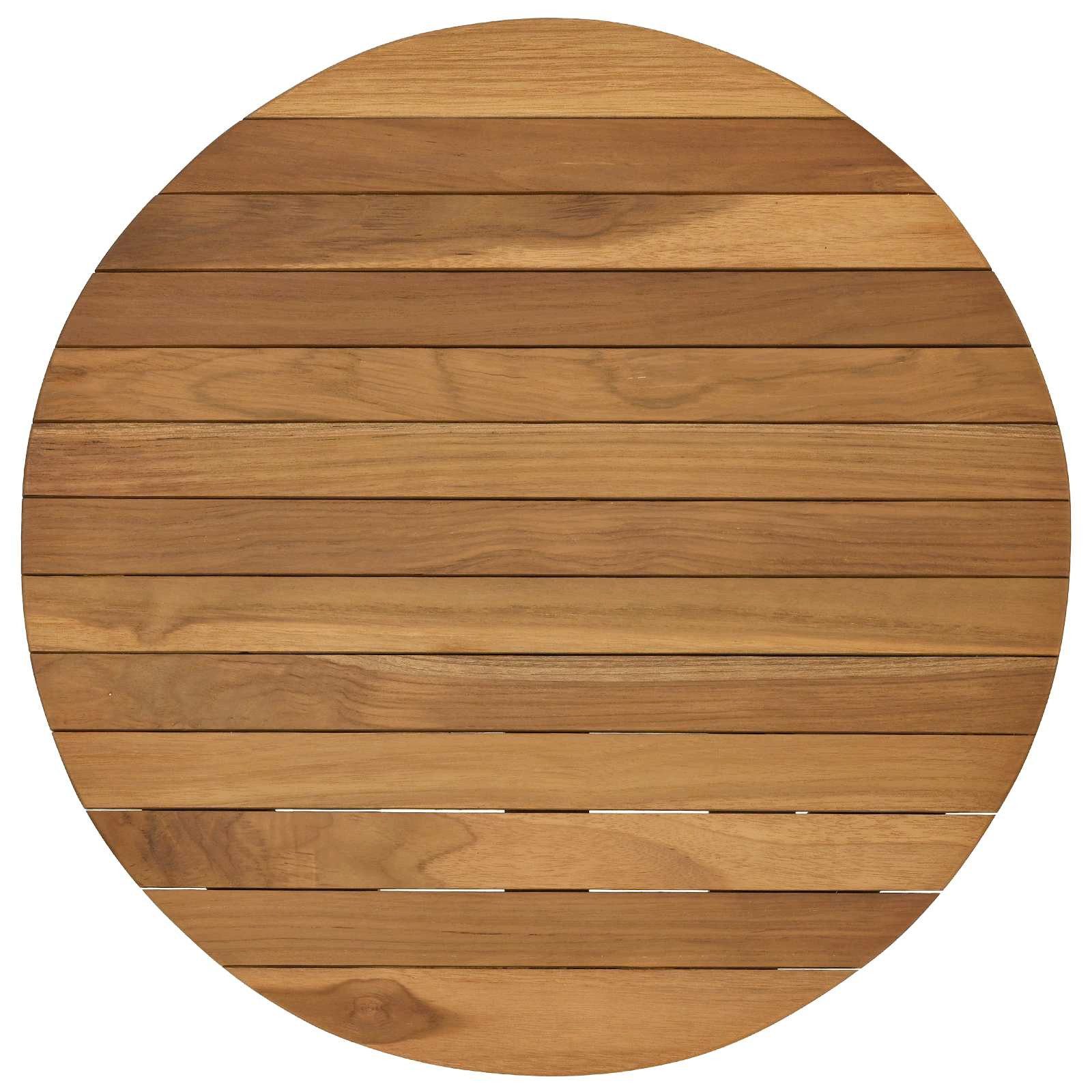 vidaXL Tischplatte Tischplatte Ø 50 x 3,5 Rund Massives holz Natur (1 St)