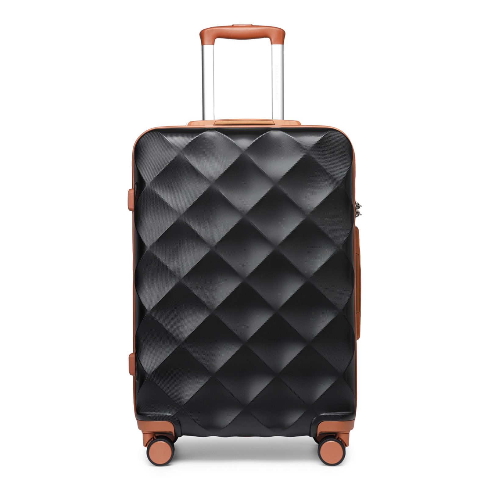 British Traveller Koffer ABS+PC Trolley mit TSA-Schloss, Ideal als Reisekoffer, Rollkoffer