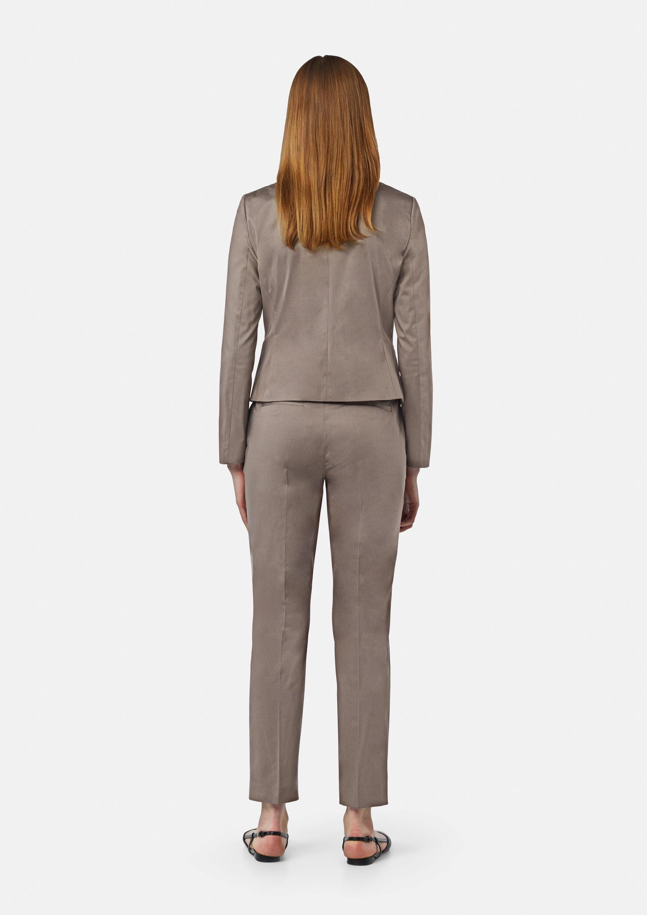 comma Jackenblazer Indoor-Blazer Taillierter Blazer aus Baumwollstretch
