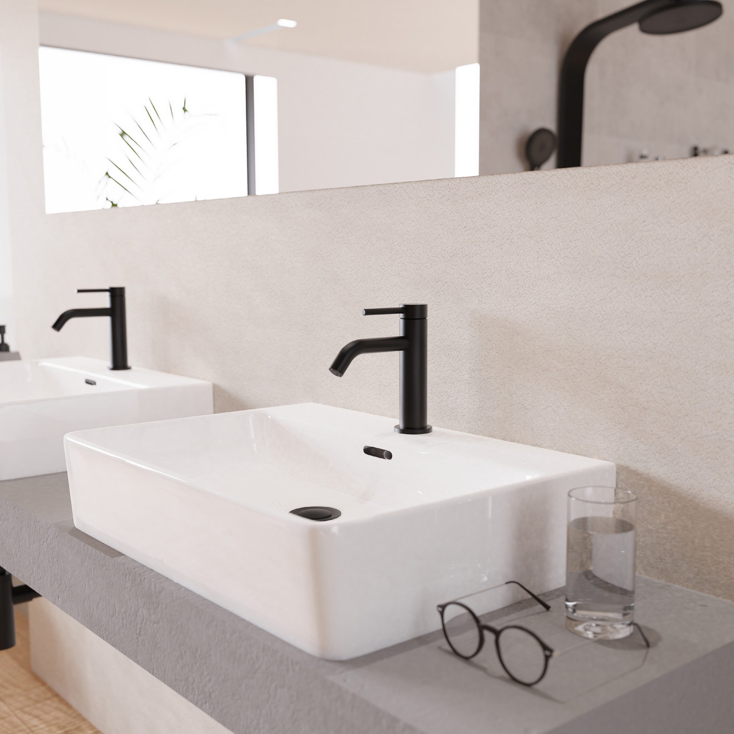 welltime Waschtischarmatur Toscana reduzierter Wasserverbrauch durch Eco-Click-Funktion – Bild 2 von 5