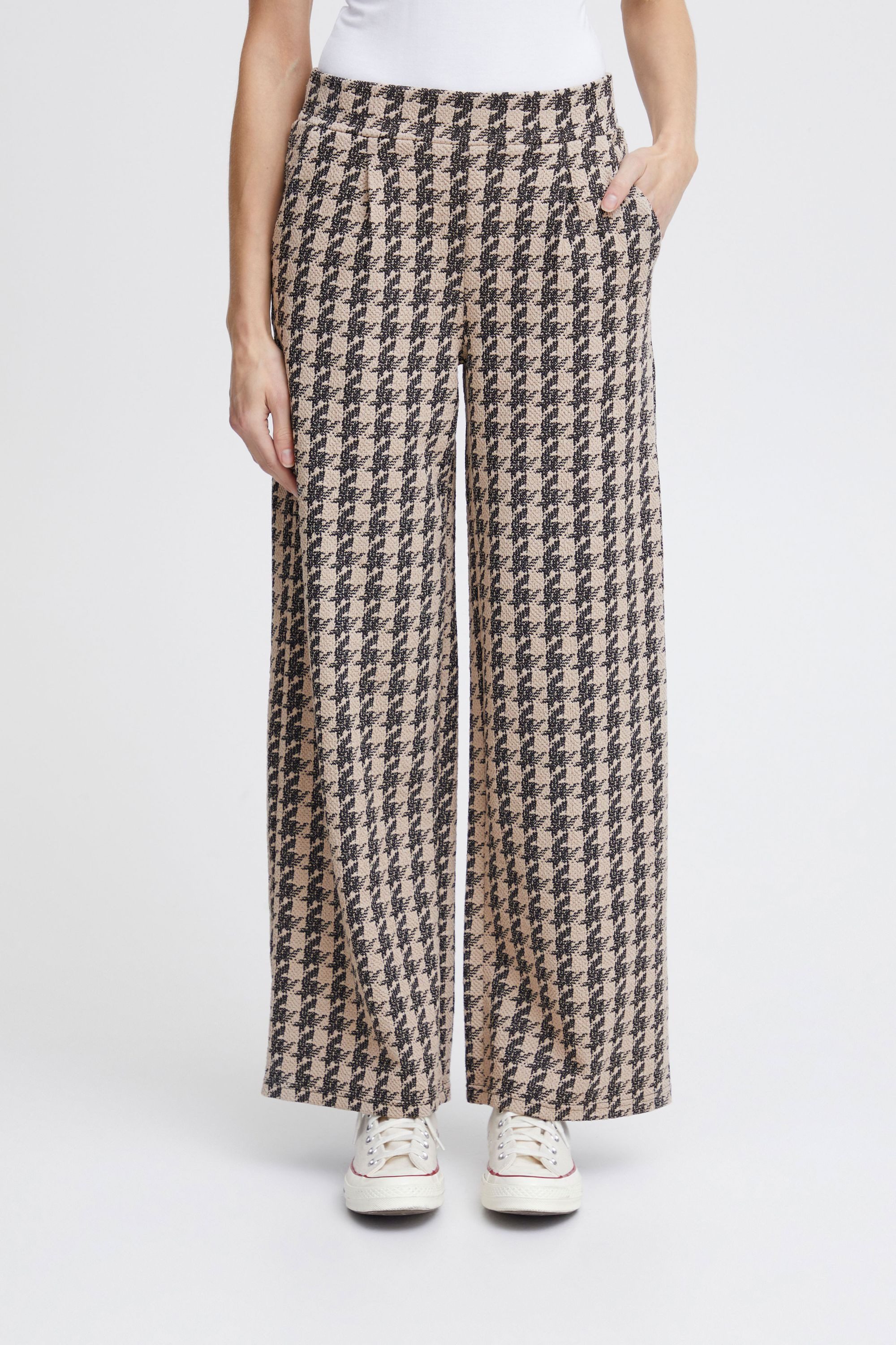 Stoffhose IHKATE HOUNDSTOOTH WIDE PA