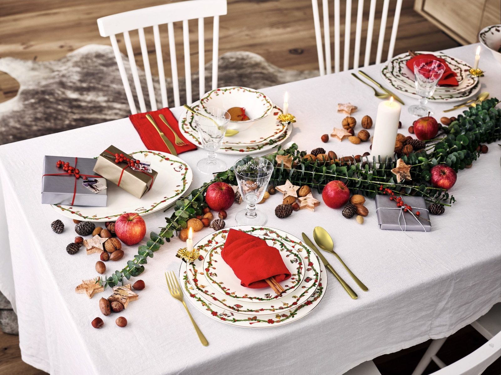 Hutschenreuther Tasse Nora Christmas Kombi-Obertasse 0,28 l, Bone China, Tassen
