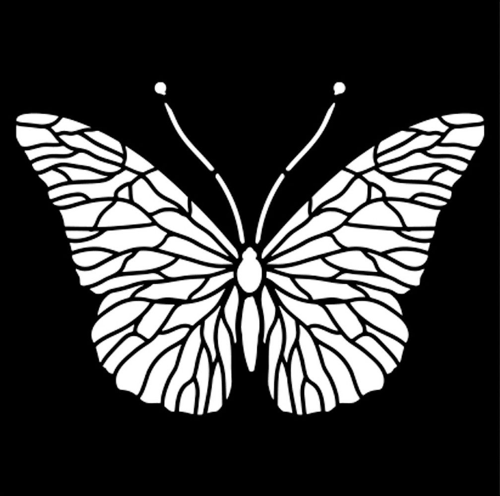 Stamperia Malschablone Schablone Quiet Days - Butterfly, 12 x 12 cm