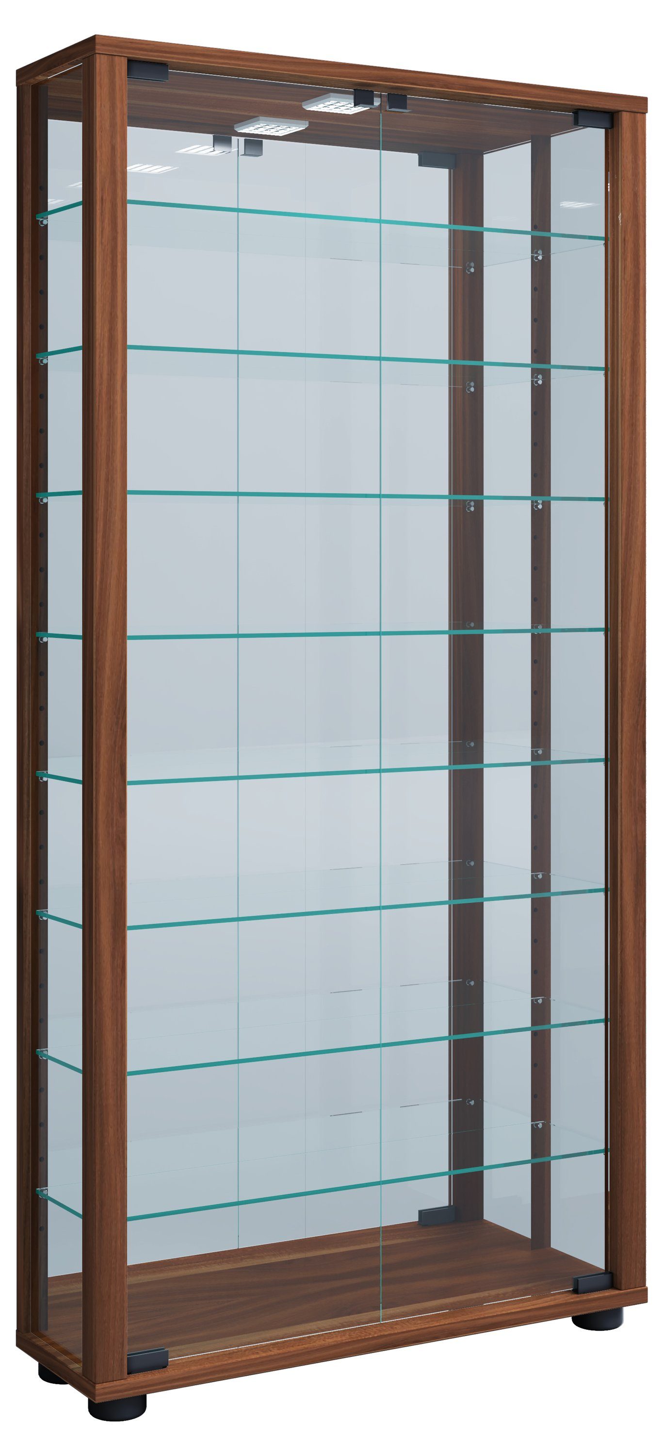 VCM Hängevitrine Wandvitrine Glasvitrine Vitrosa Maxi Spiegel