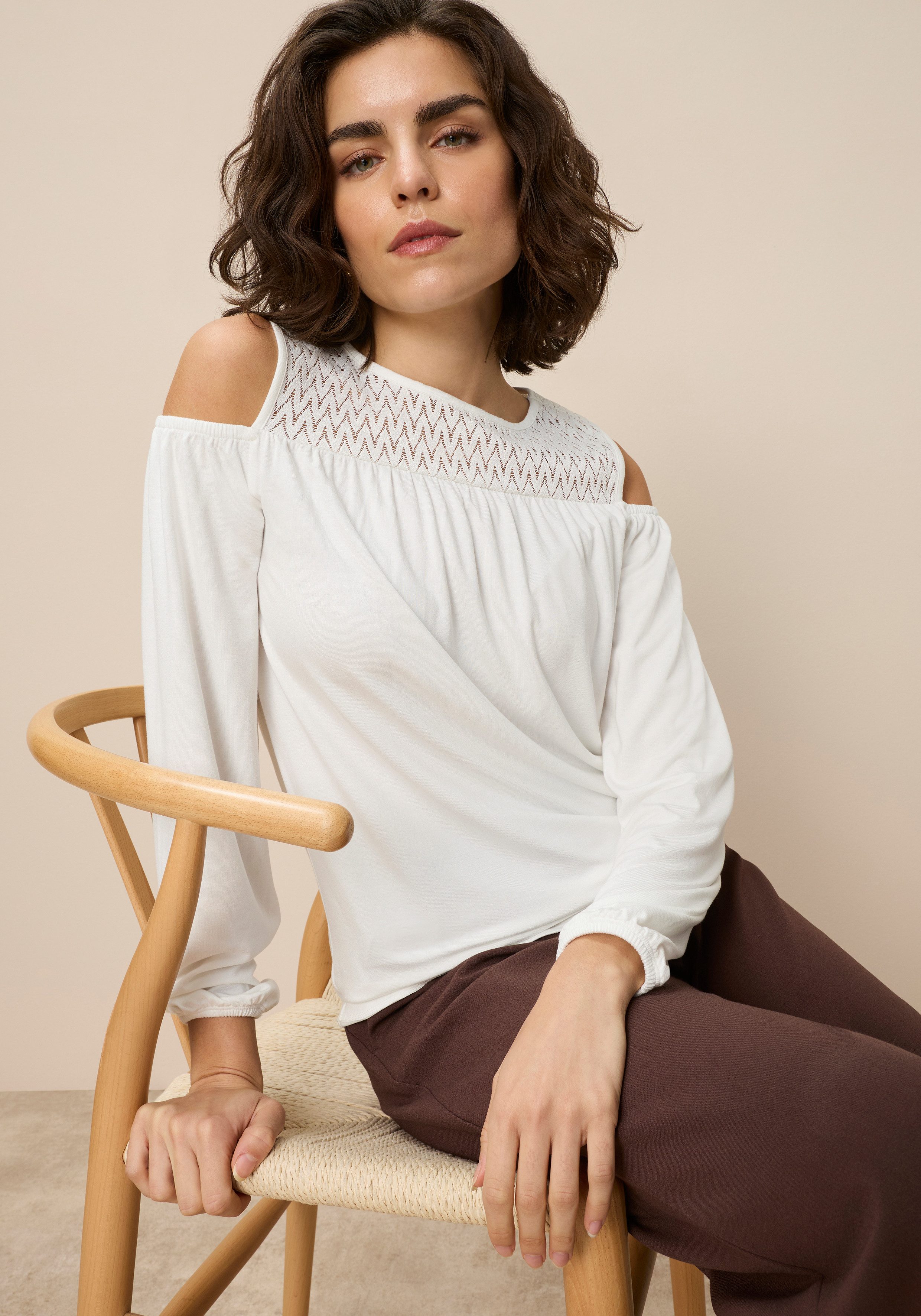 Laura Scott Langarmshirt lässig geschnitten, Langarm, femininer Stil günstig online kaufen